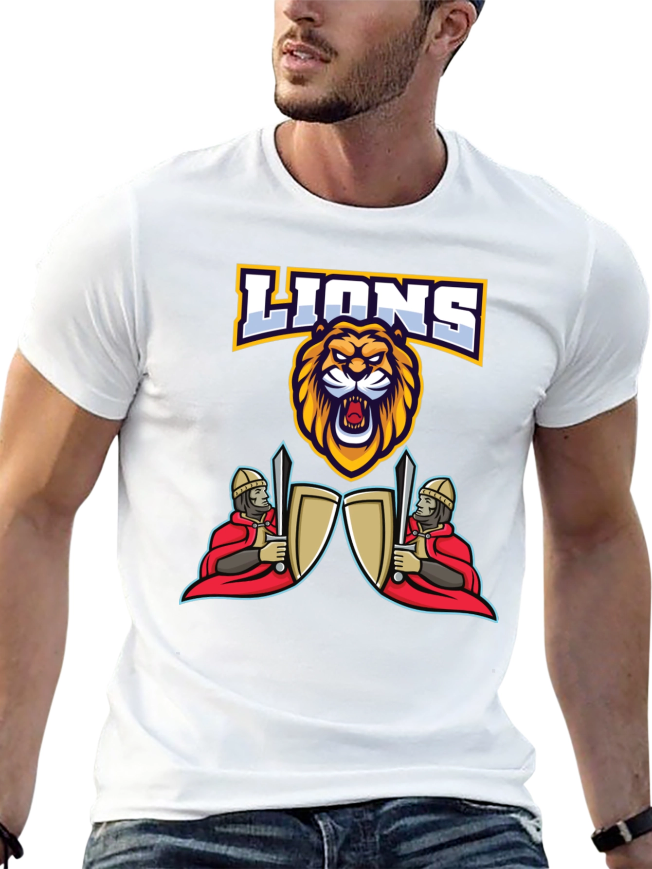 Lions Graphic T-Shirt - Fierce Design
