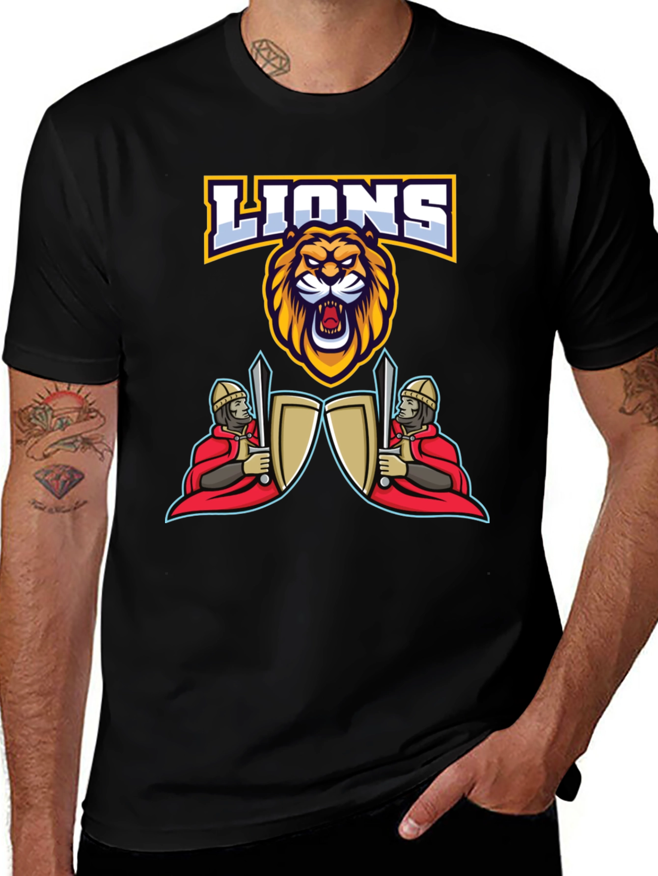 Lions Graphic T-Shirt - Fierce Design
