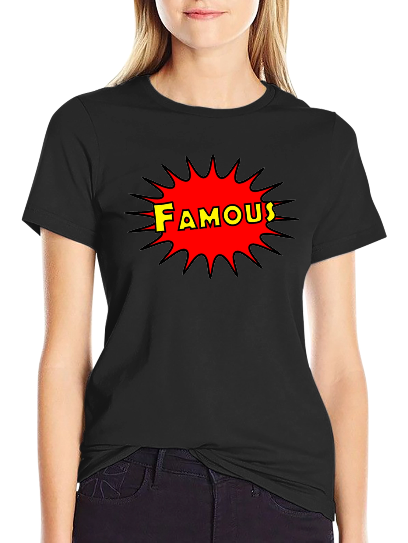 Famous Graphic Print Crew Neck T-Shirt