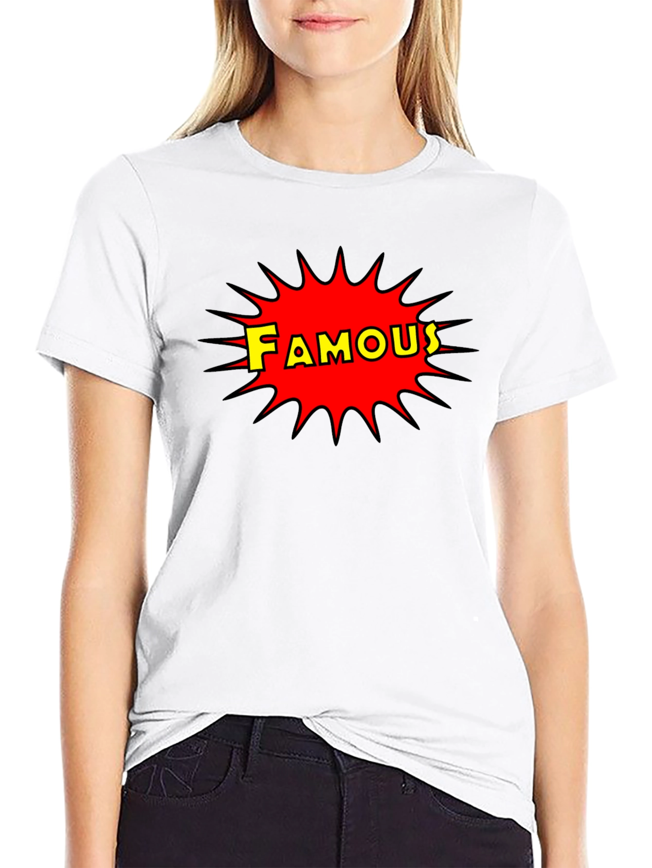 Famous Graphic Print Crew Neck T-Shirt