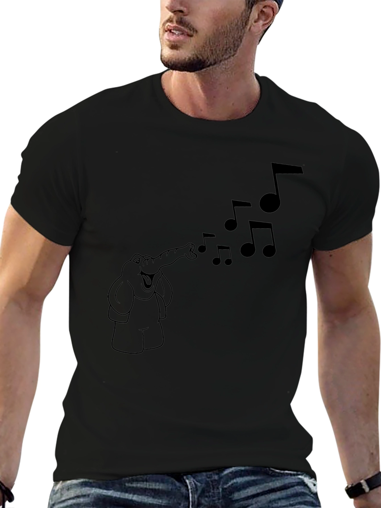 Musical Elephant Graphic T-Shirt