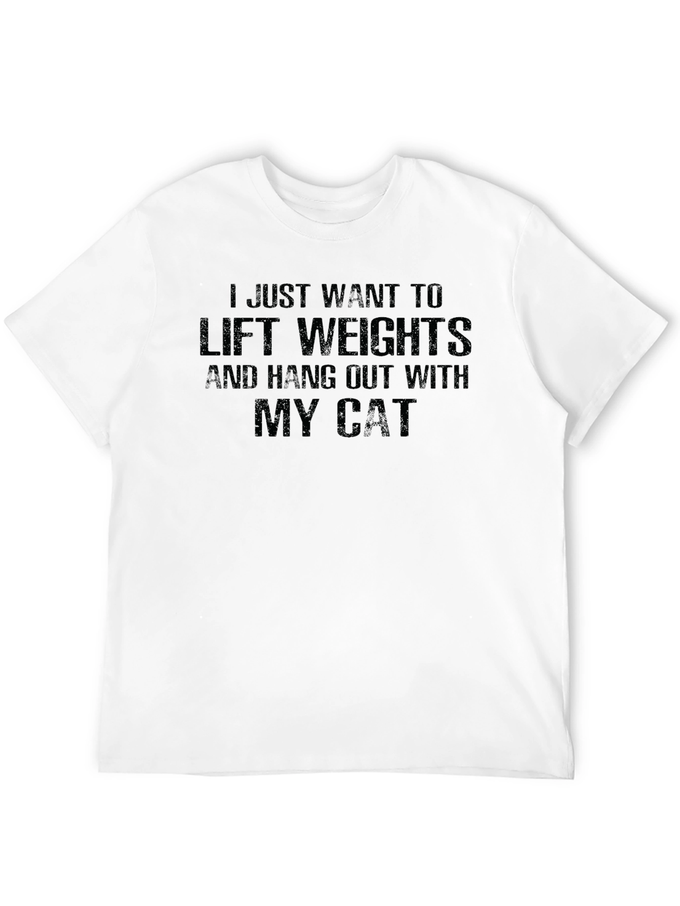 Lift Weights Cat Lover Black T-Shirt