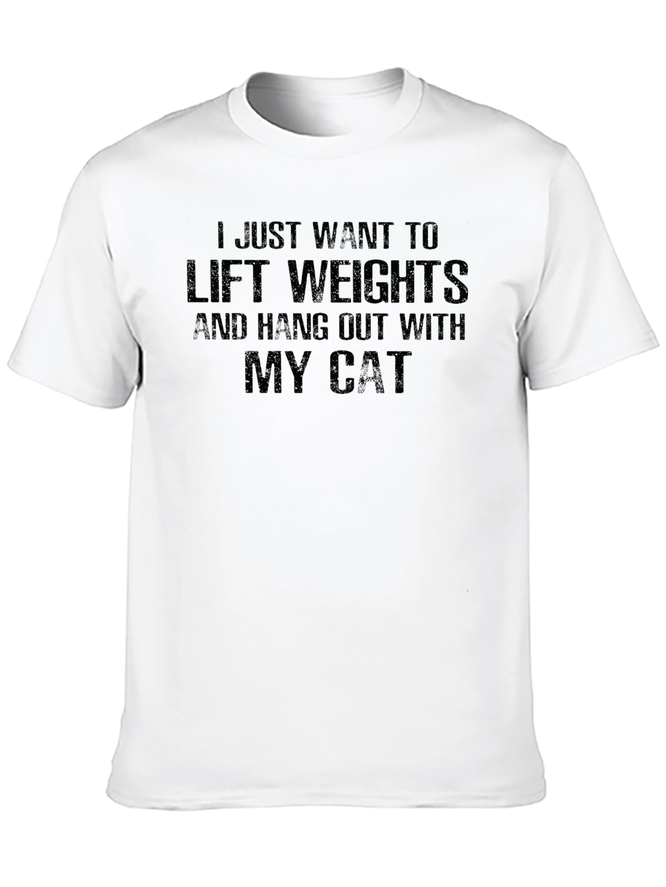Lift Weights Cat Lover Black T-Shirt