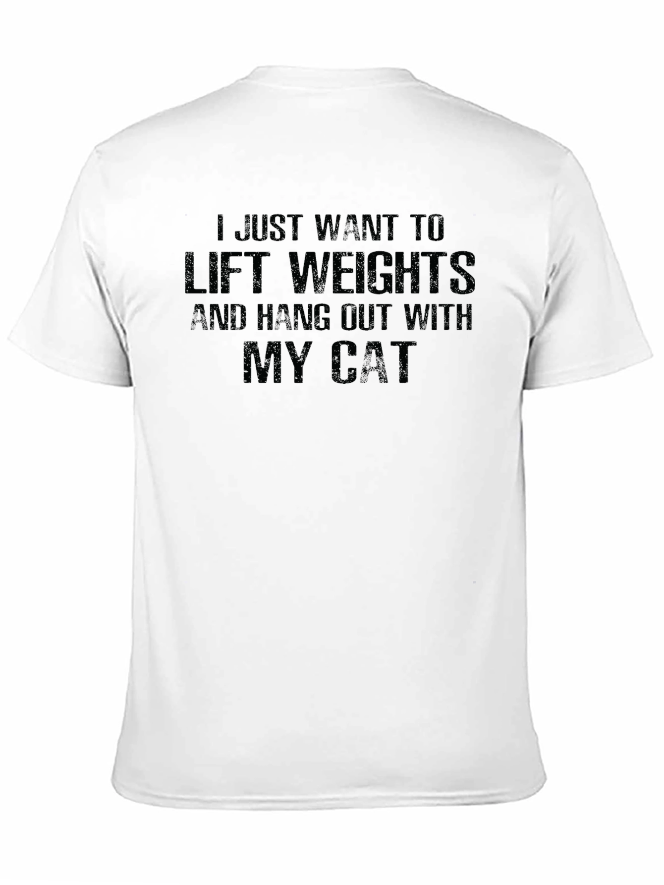 Lift Weights Cat Lover Black T-Shirt