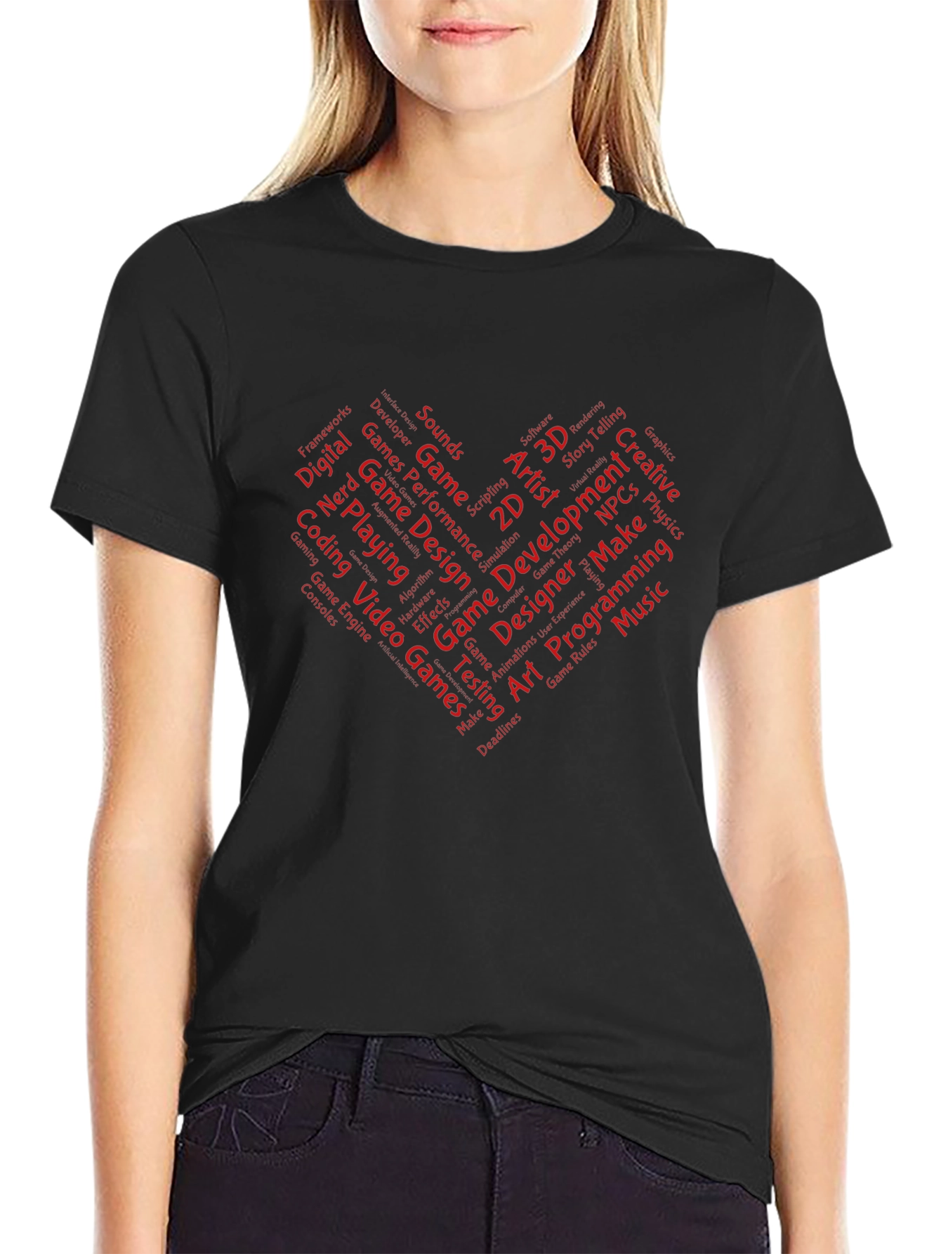 Game Developer Heart T-Shirt - Gamer Gift