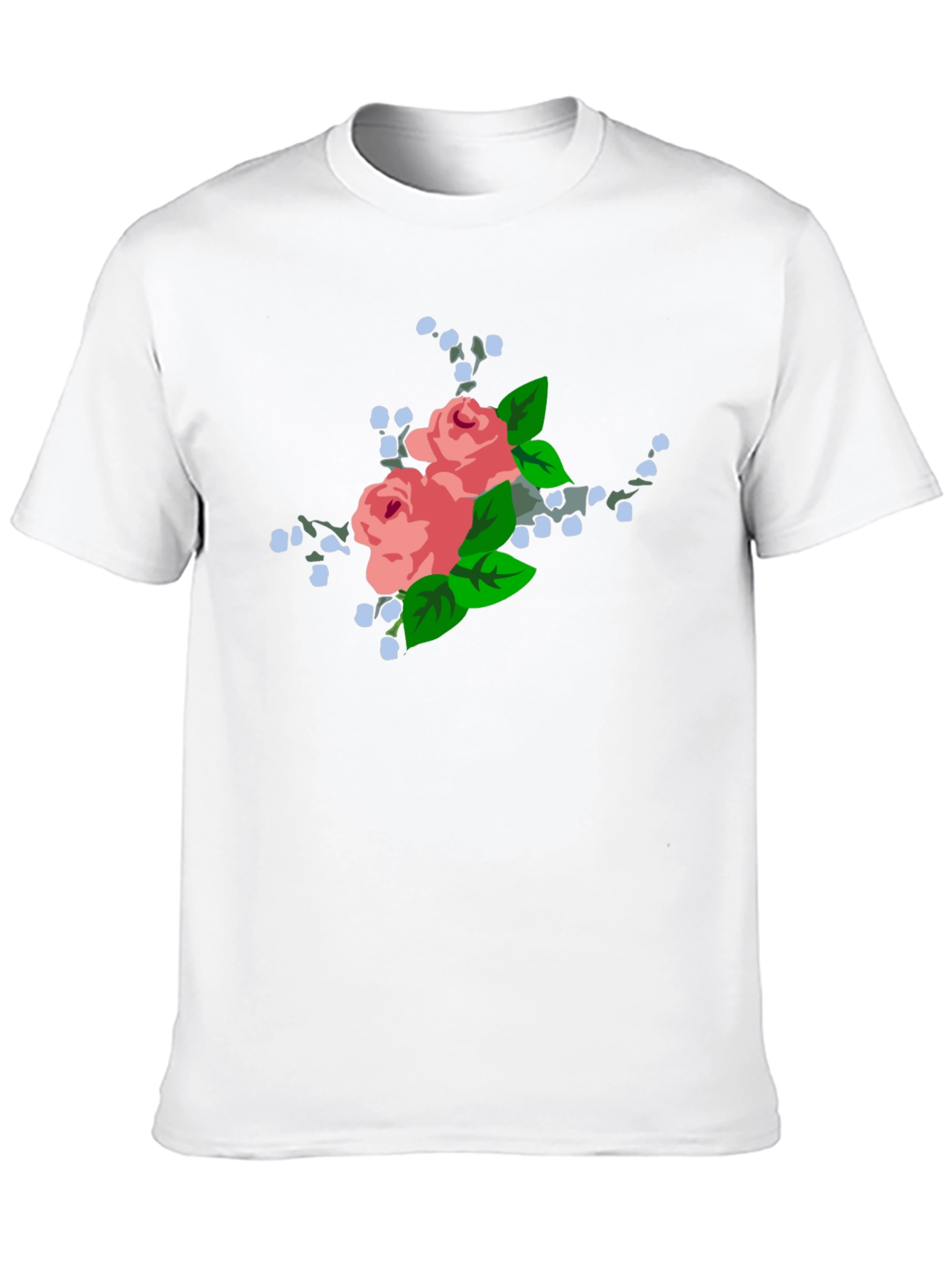 Floral Rose Graphic Black T-Shirt