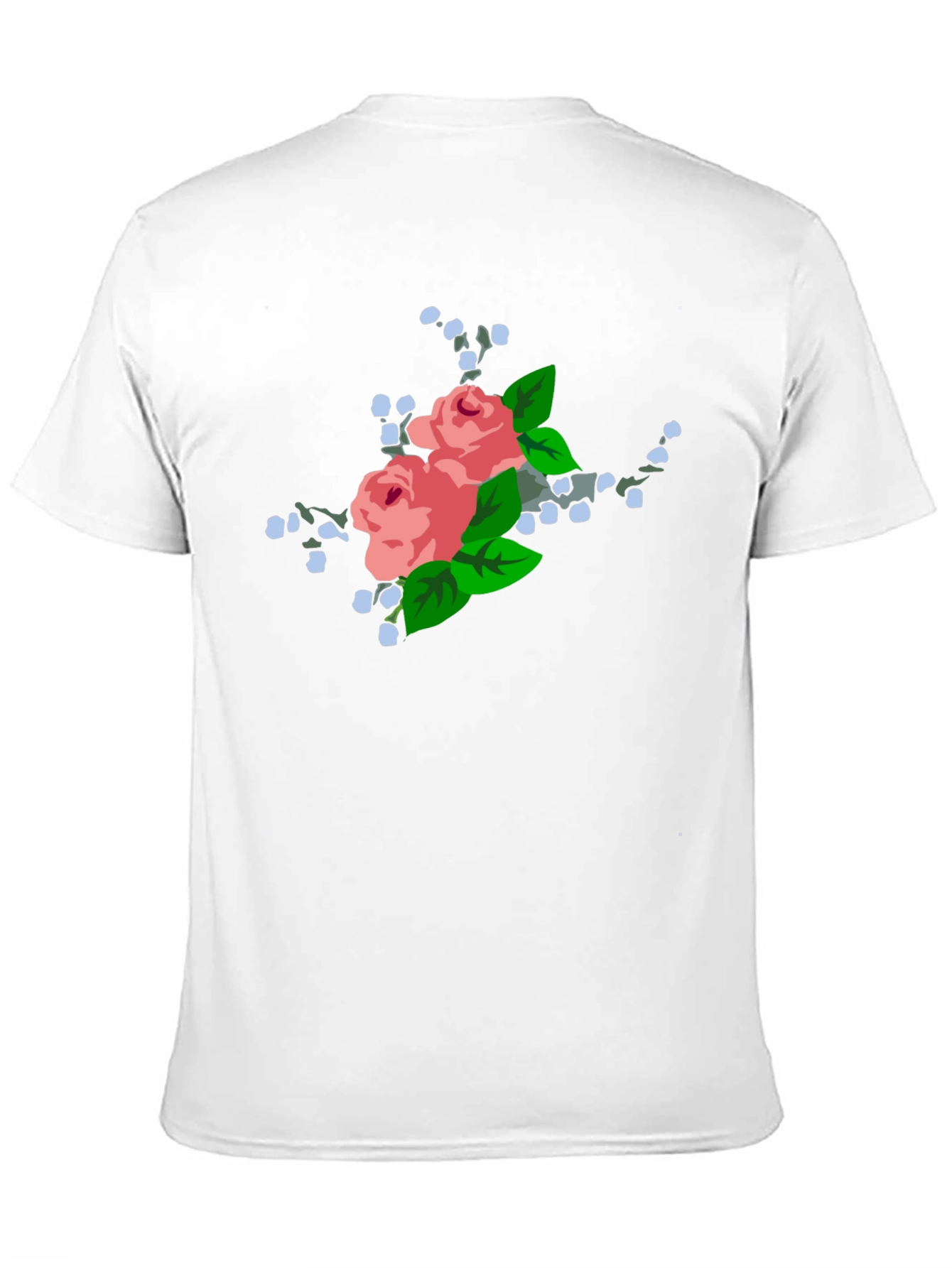Floral Rose Graphic Black T-Shirt