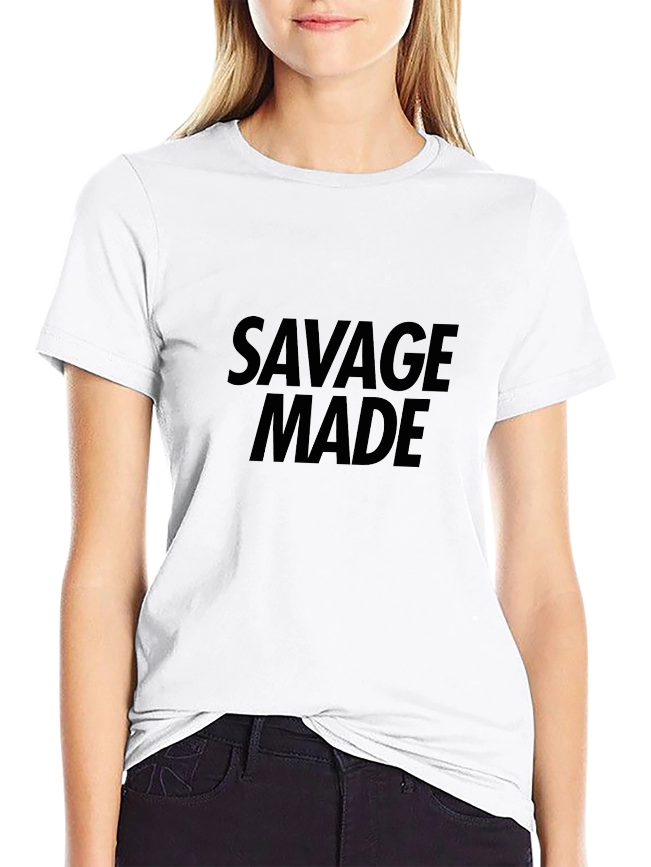 Savage Made Graphic Tee - Black Casual T-Shirt