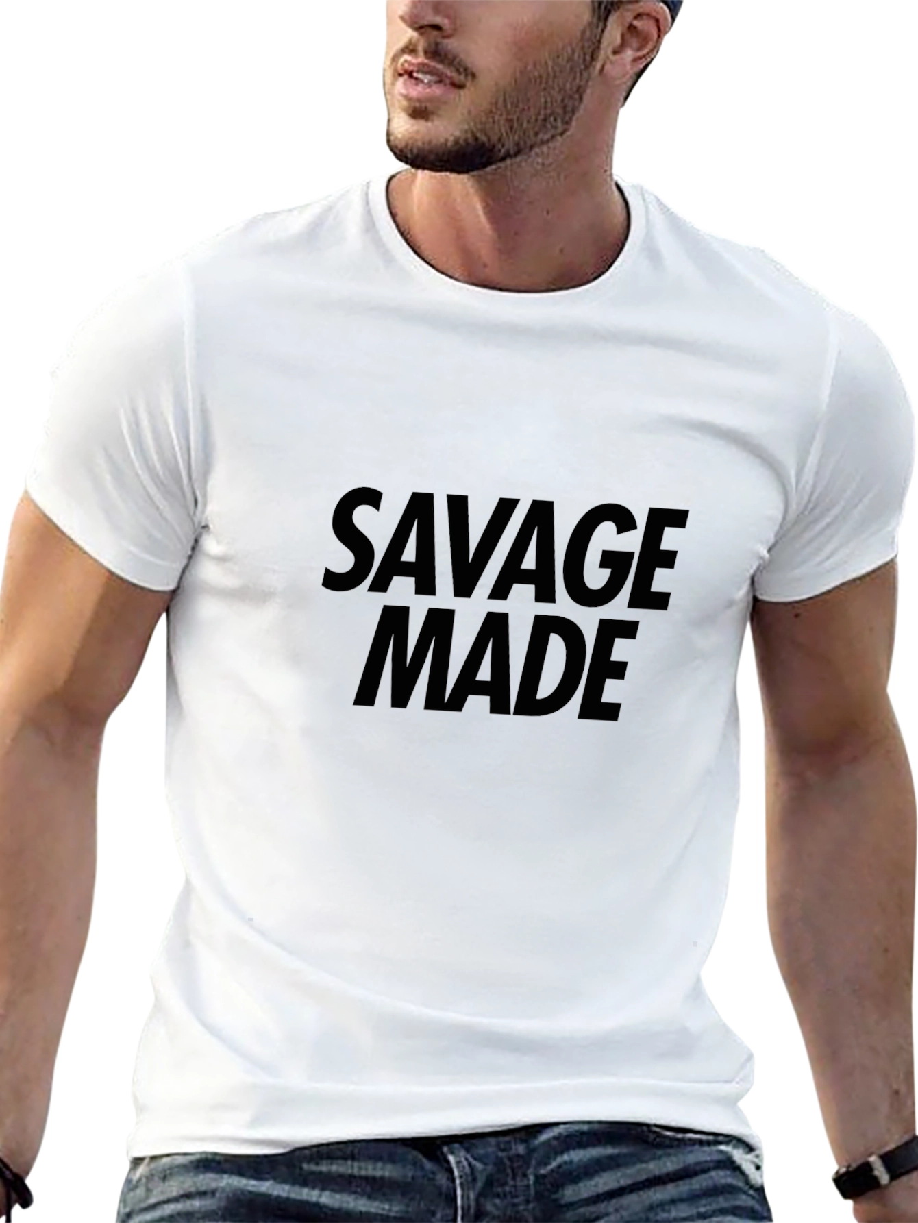 Savage Made Graphic Tee - Black Casual T-Shirt
