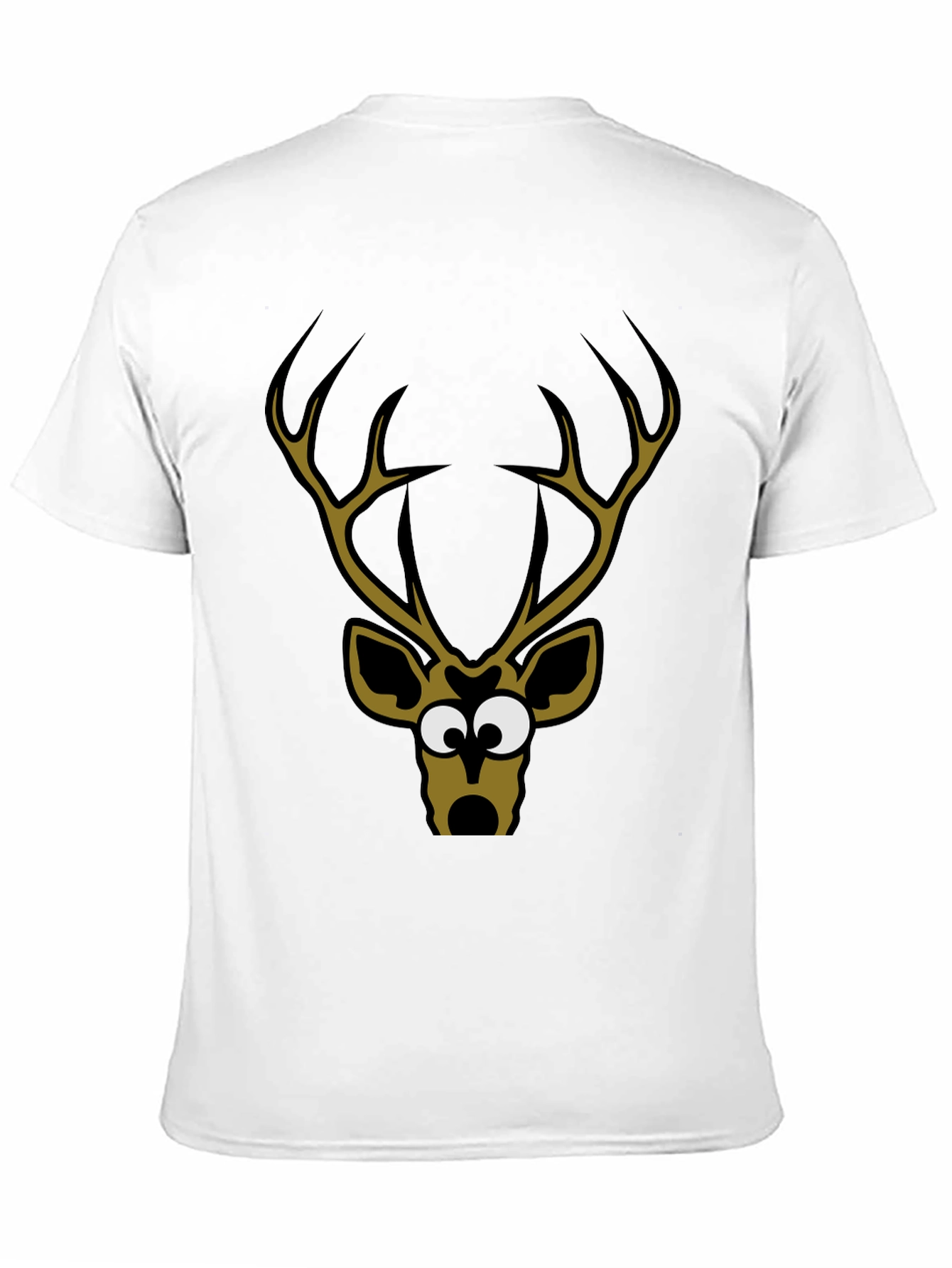 Funny Deer Graphic T-Shirt - Mens Black Tee