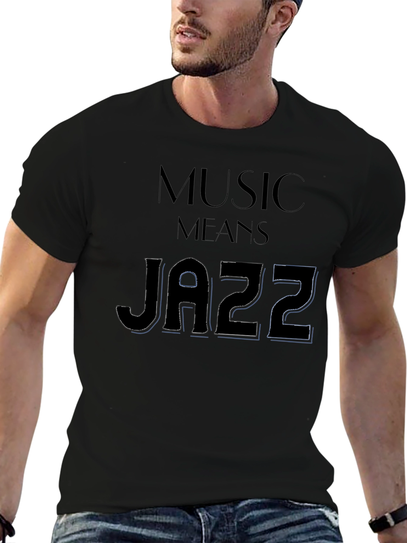 Music Means Jazz Black T-Shirt