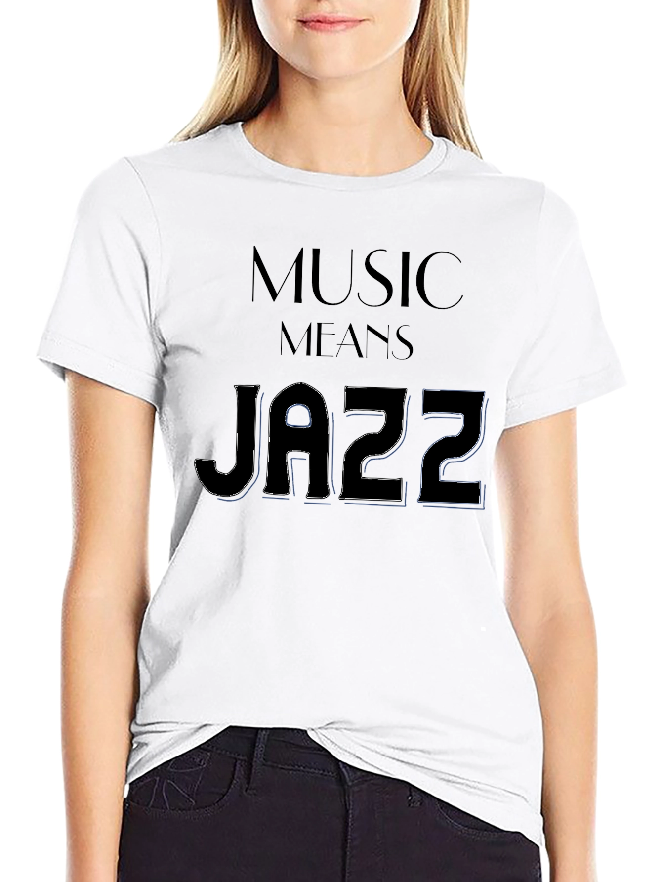 Music Means Jazz Black T-Shirt