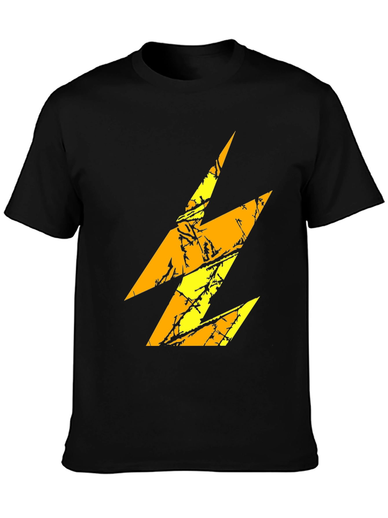 Electric Bolt Graphic Black T-Shirt