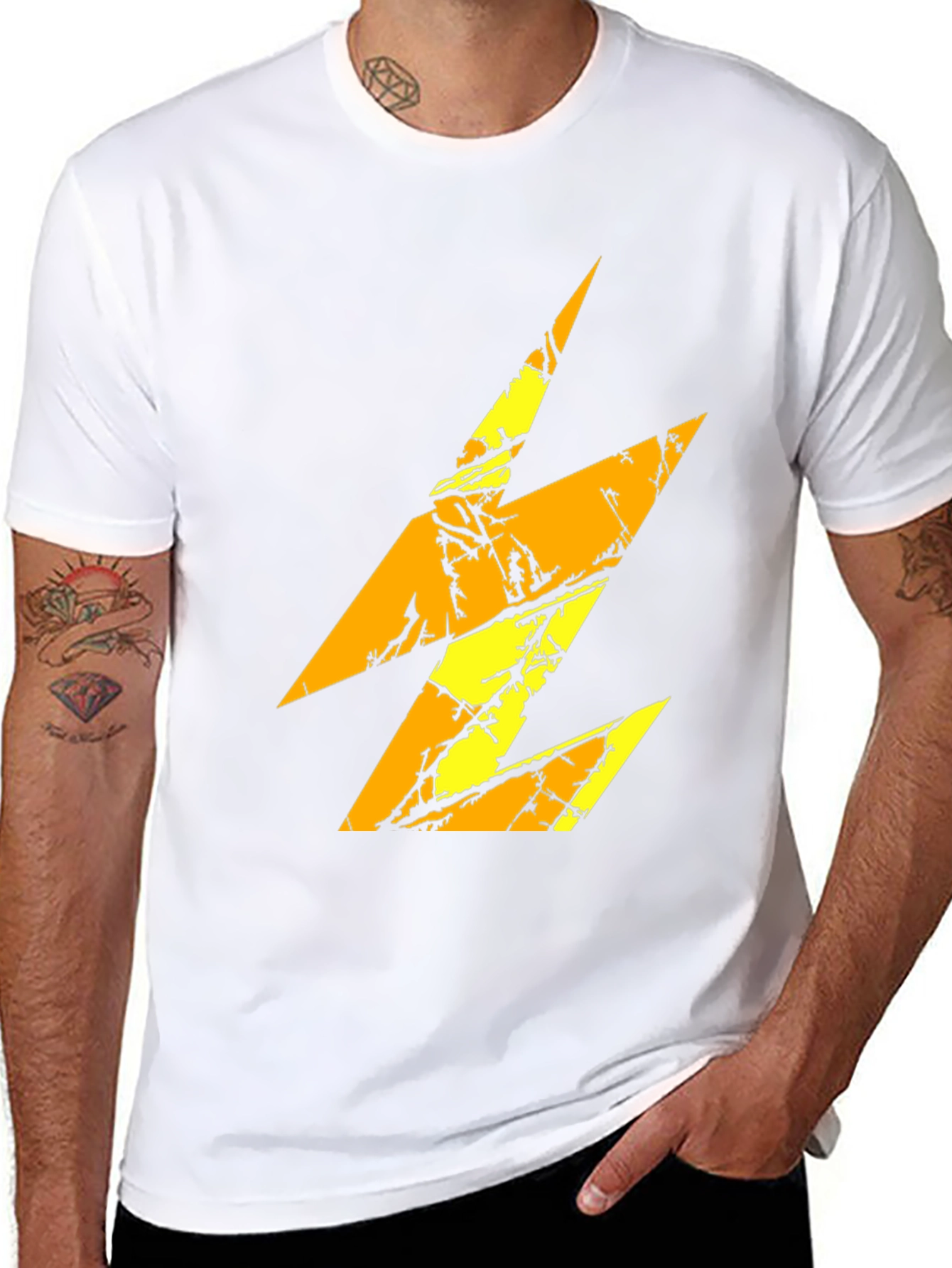 Electric Bolt Graphic Black T-Shirt