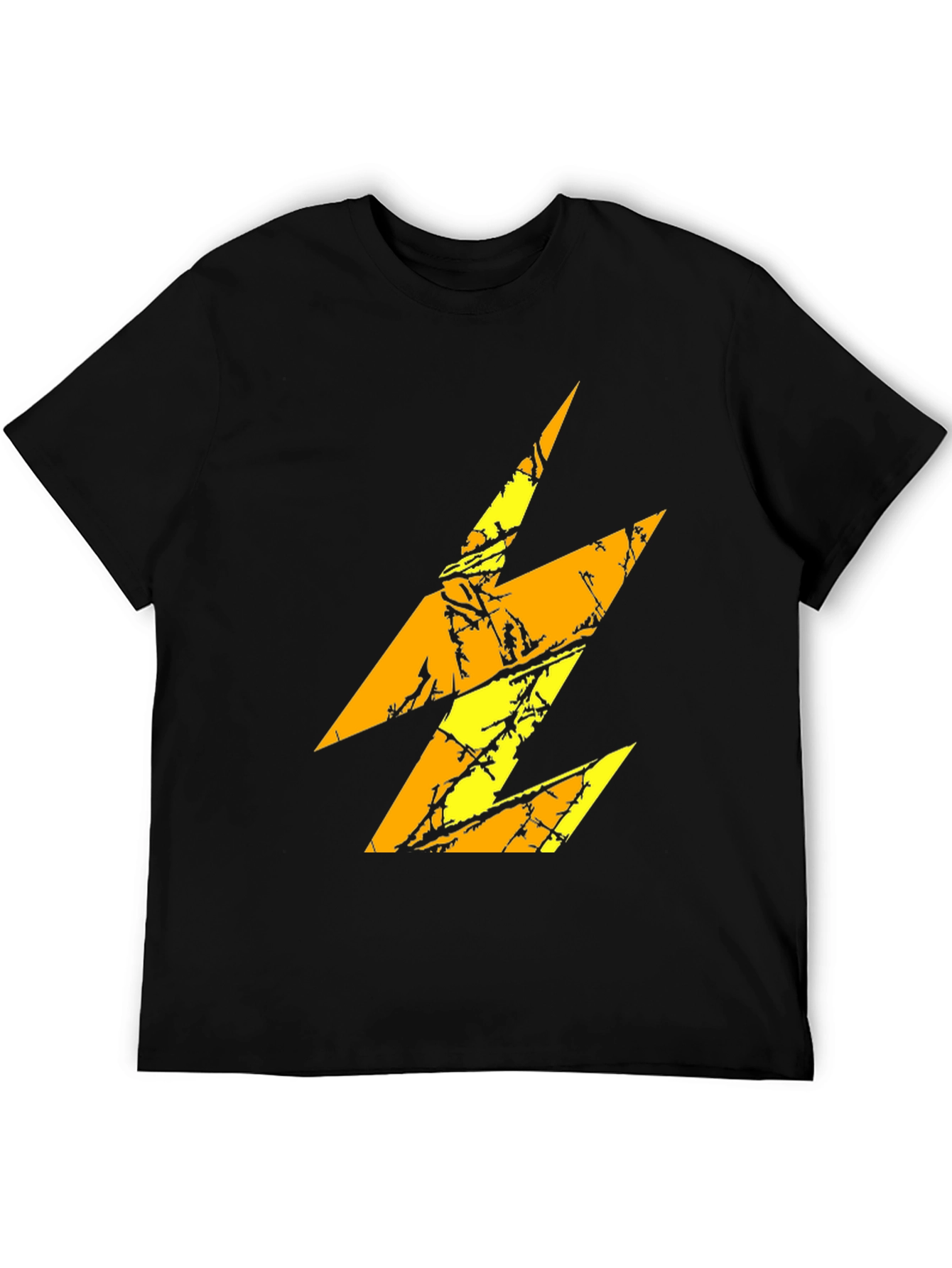 Electric Bolt Graphic Black T-Shirt