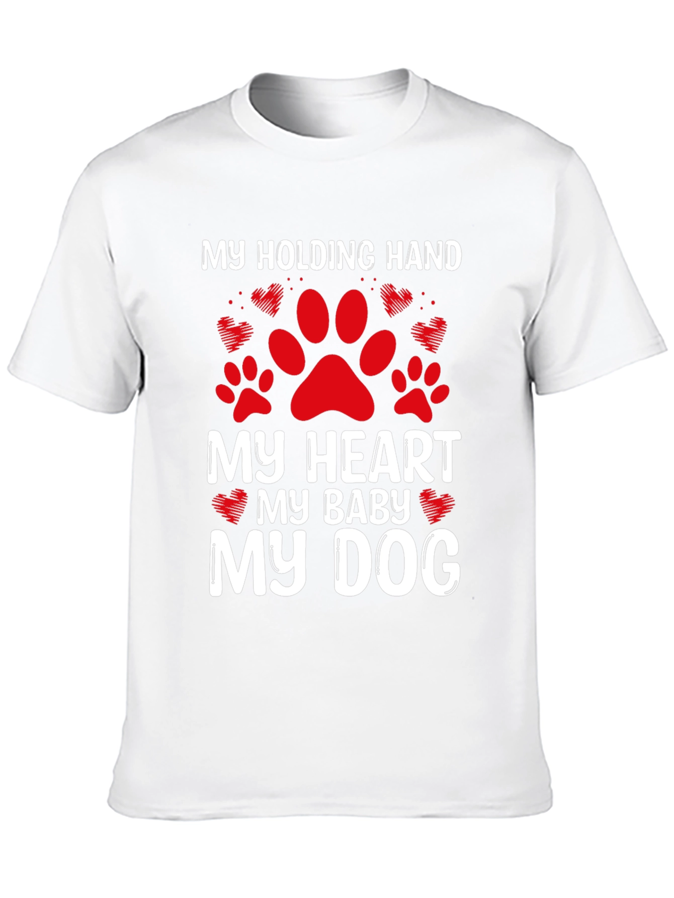 My Dog My Baby T-Shirt Paw Print Heart