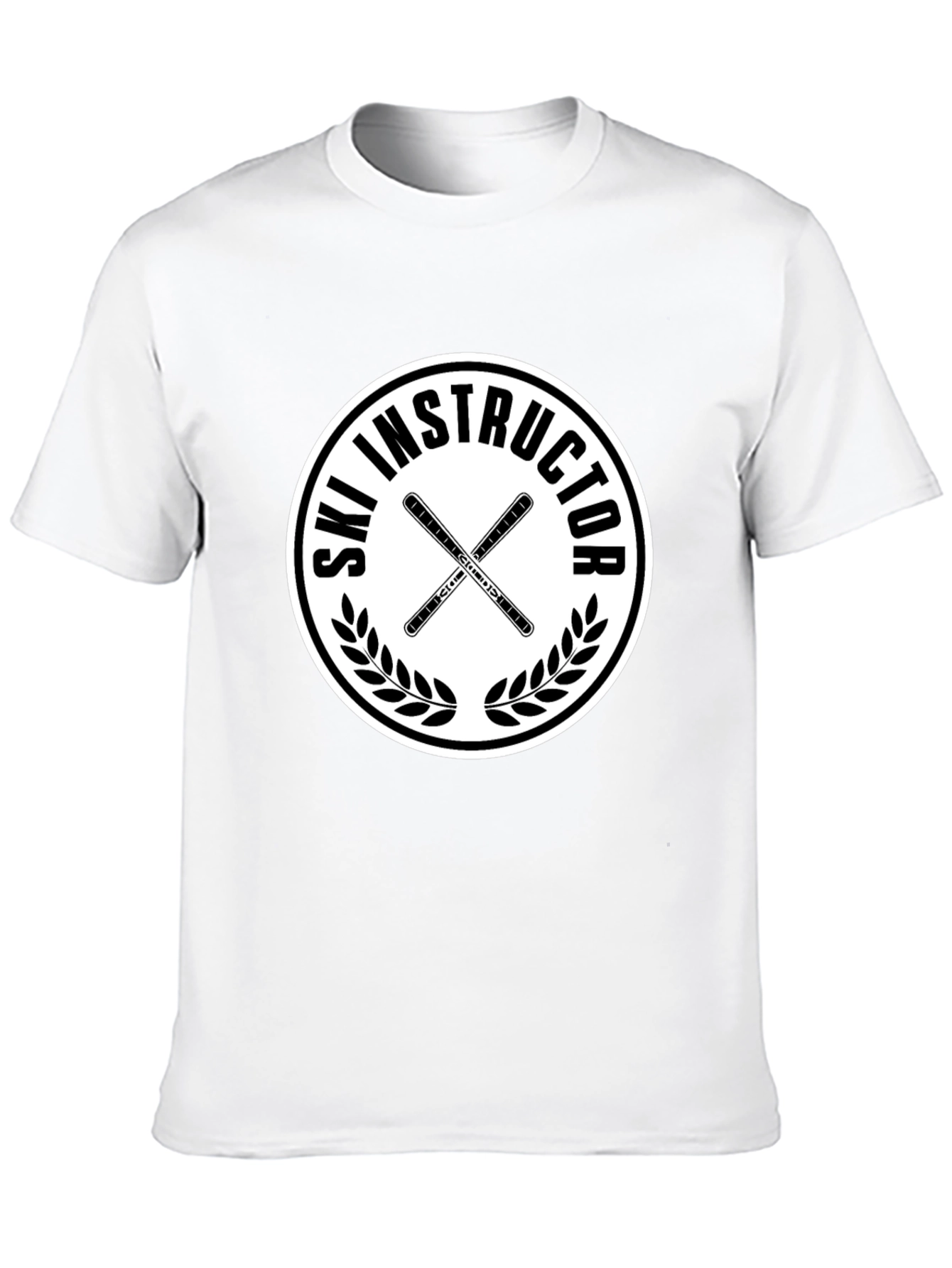 Ski Instructor Graphic T-Shirt - Black Cotton Tee