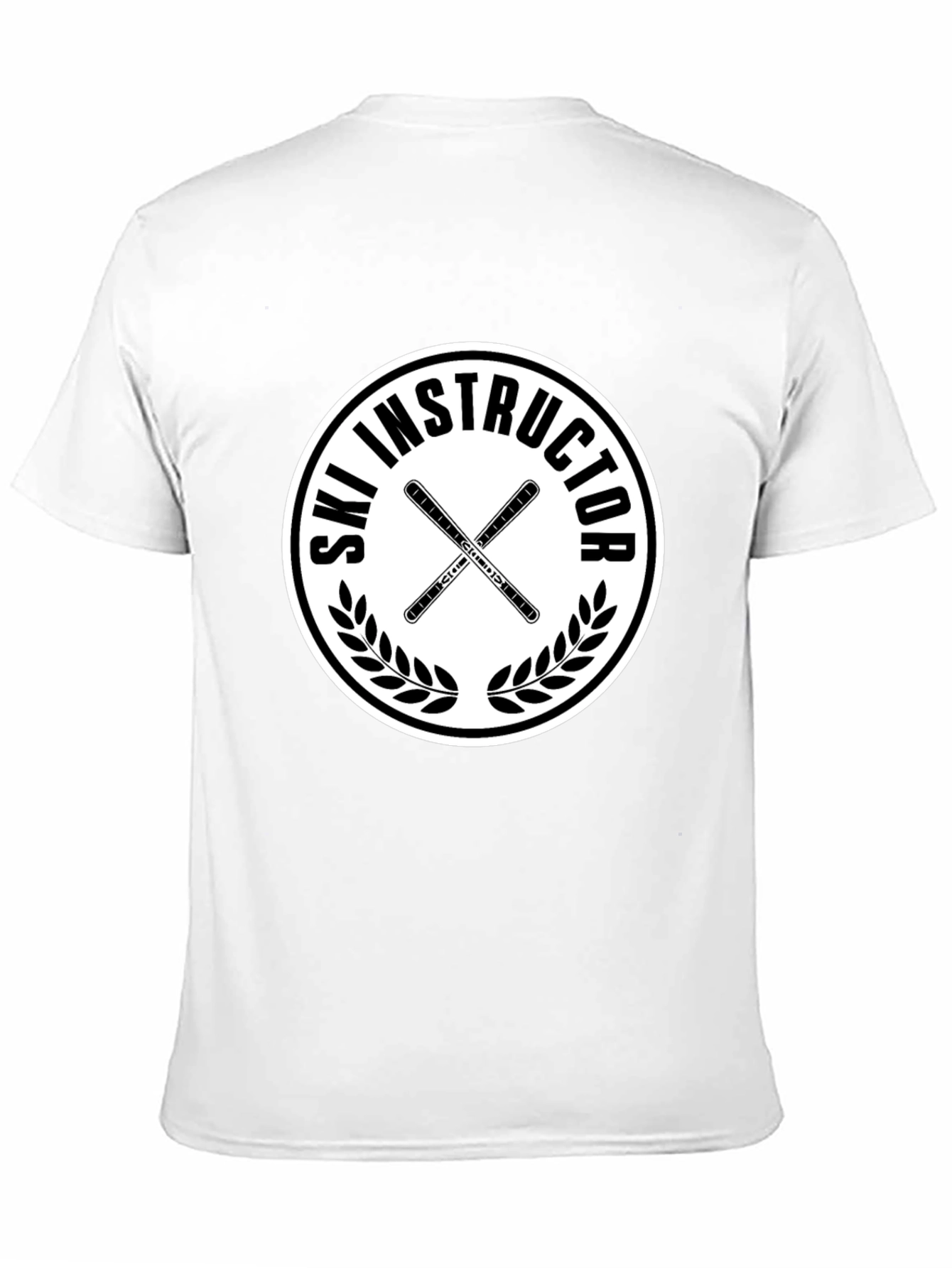 Ski Instructor Graphic T-Shirt - Black Cotton Tee