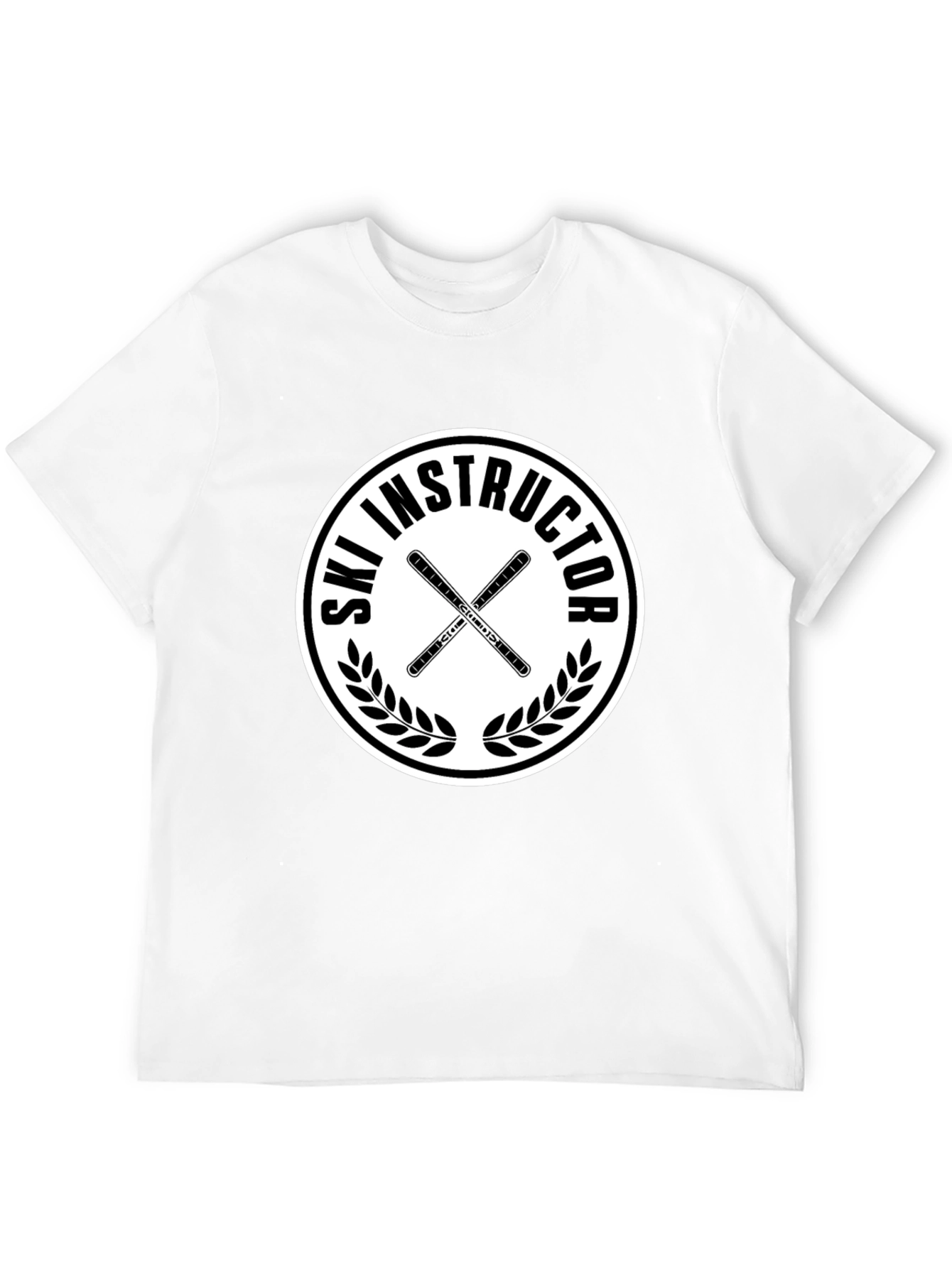 Ski Instructor Graphic T-Shirt - Black Cotton Tee