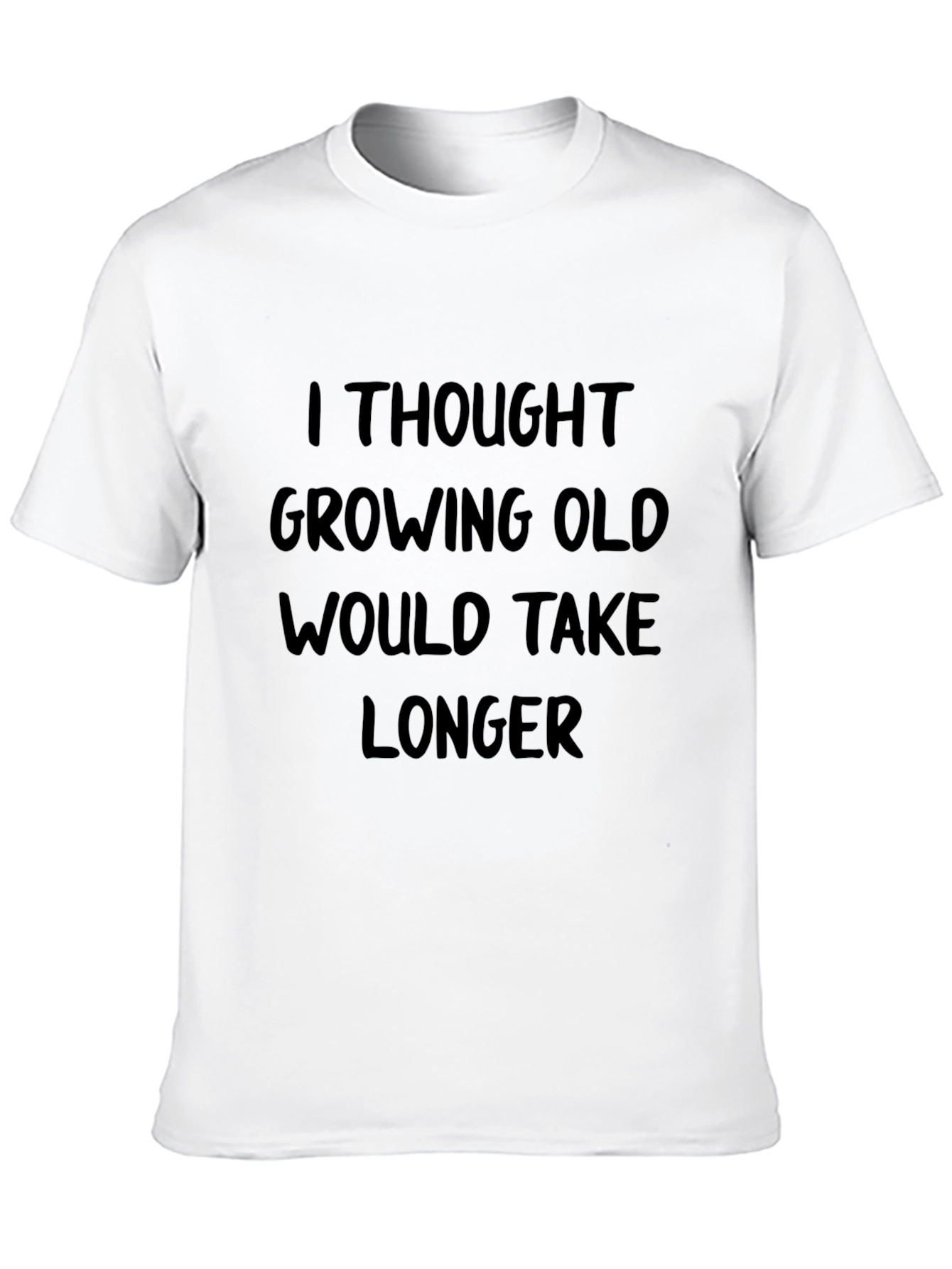 Funny Growing Old Black Graphic T-Shirt
