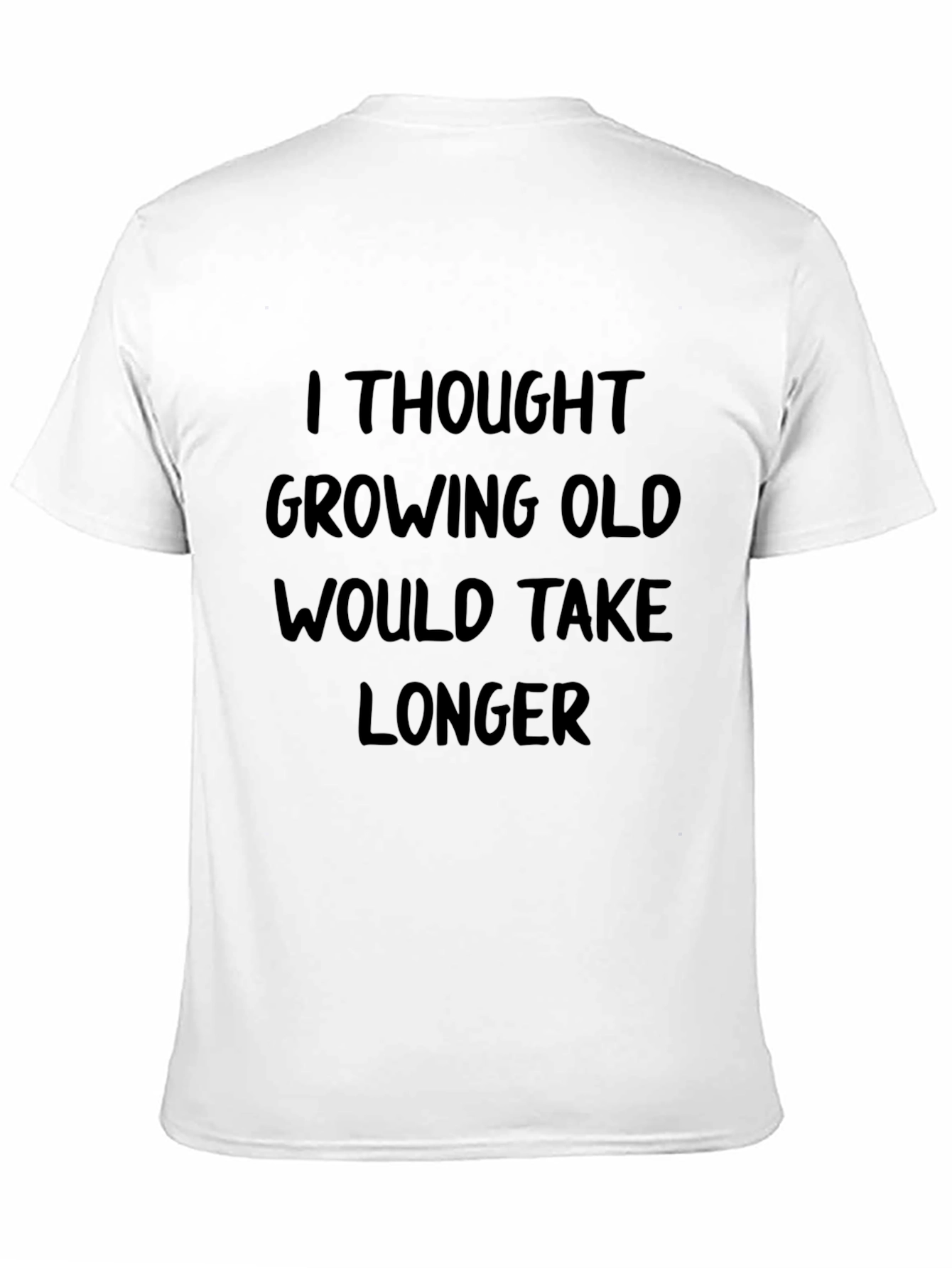 Funny Growing Old Black Graphic T-Shirt