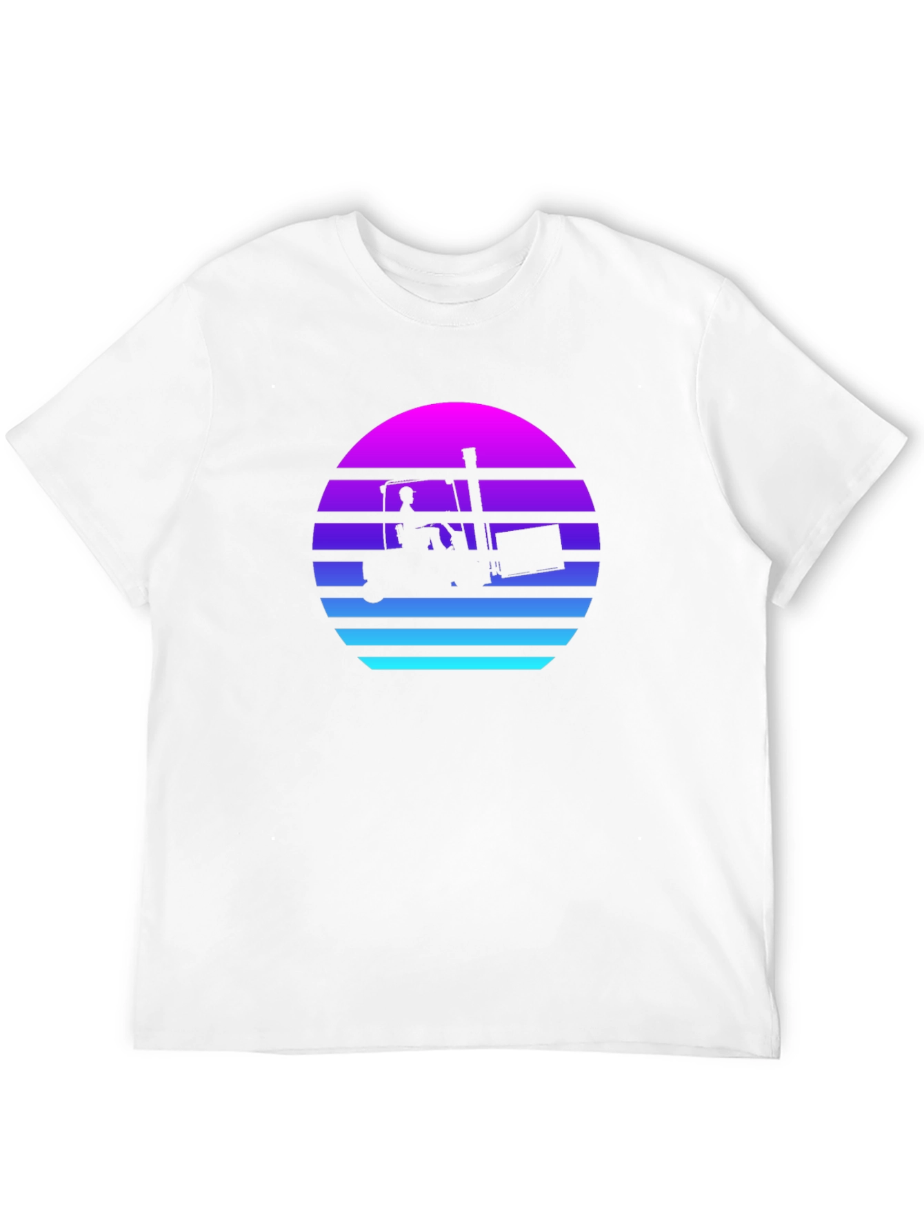 Retro Forklift Sunset Graphic Tee