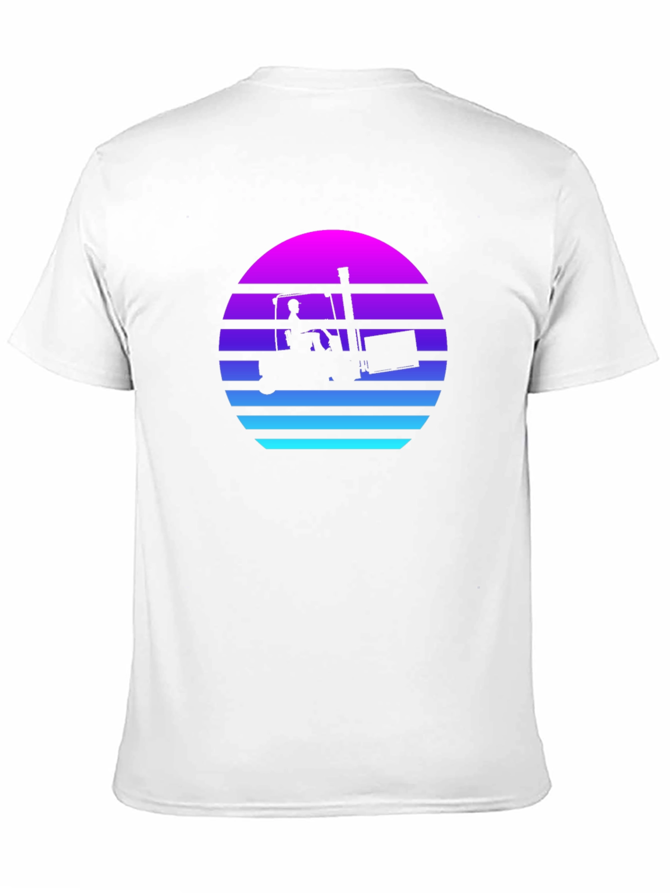 Retro Forklift Sunset Graphic Tee