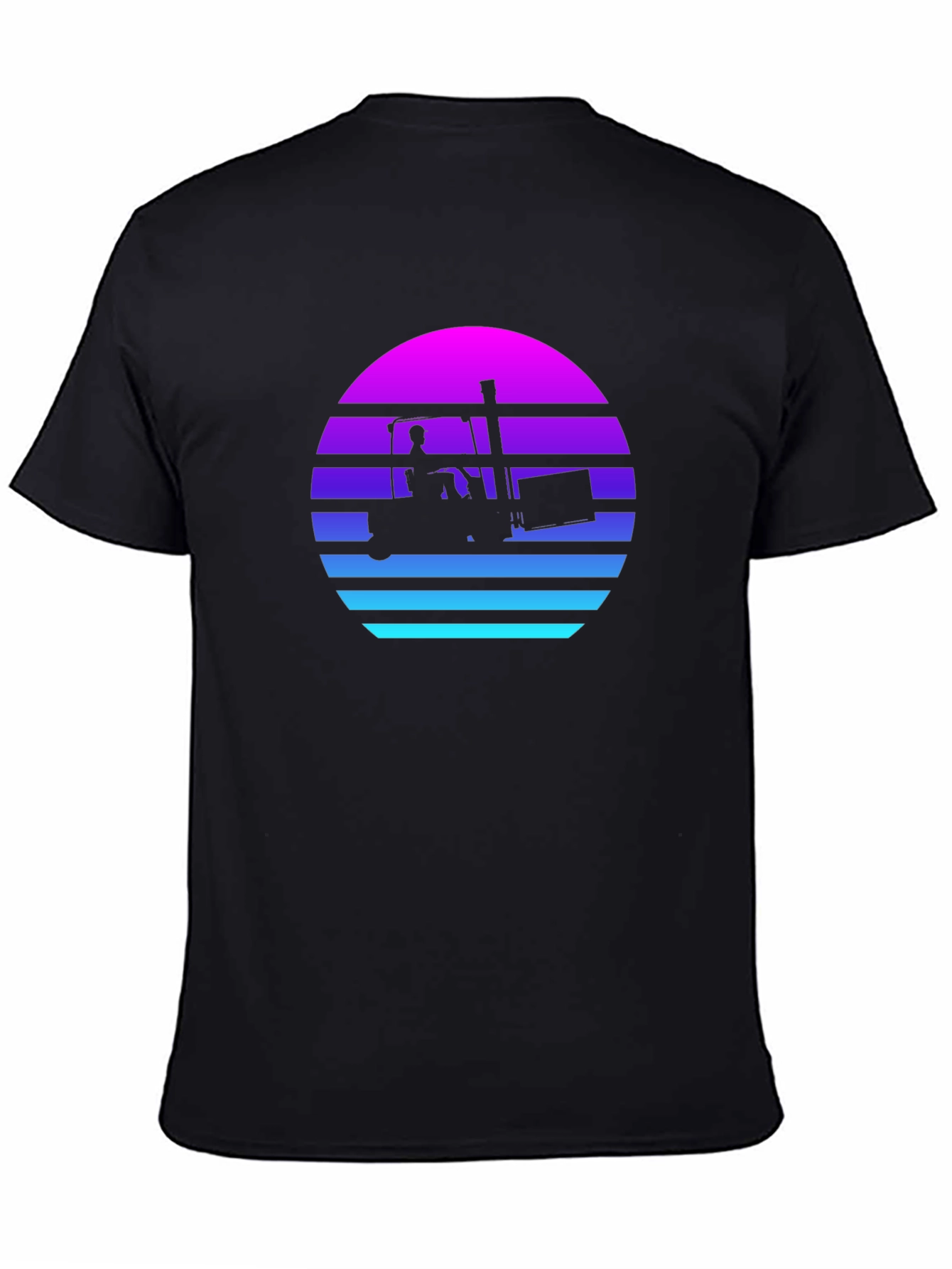 Retro Forklift Sunset Graphic Tee