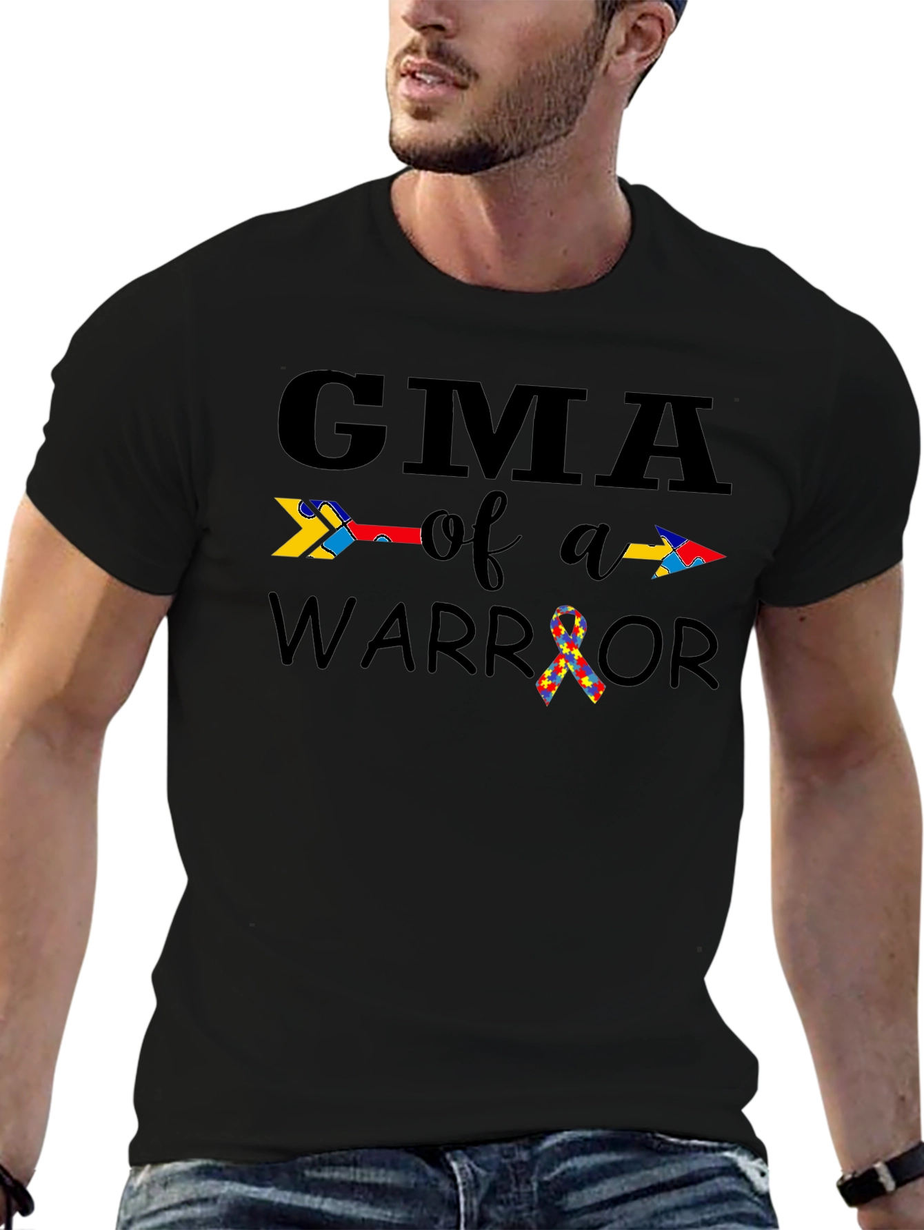GMA of a Warrior Autism Awareness T-Shirt