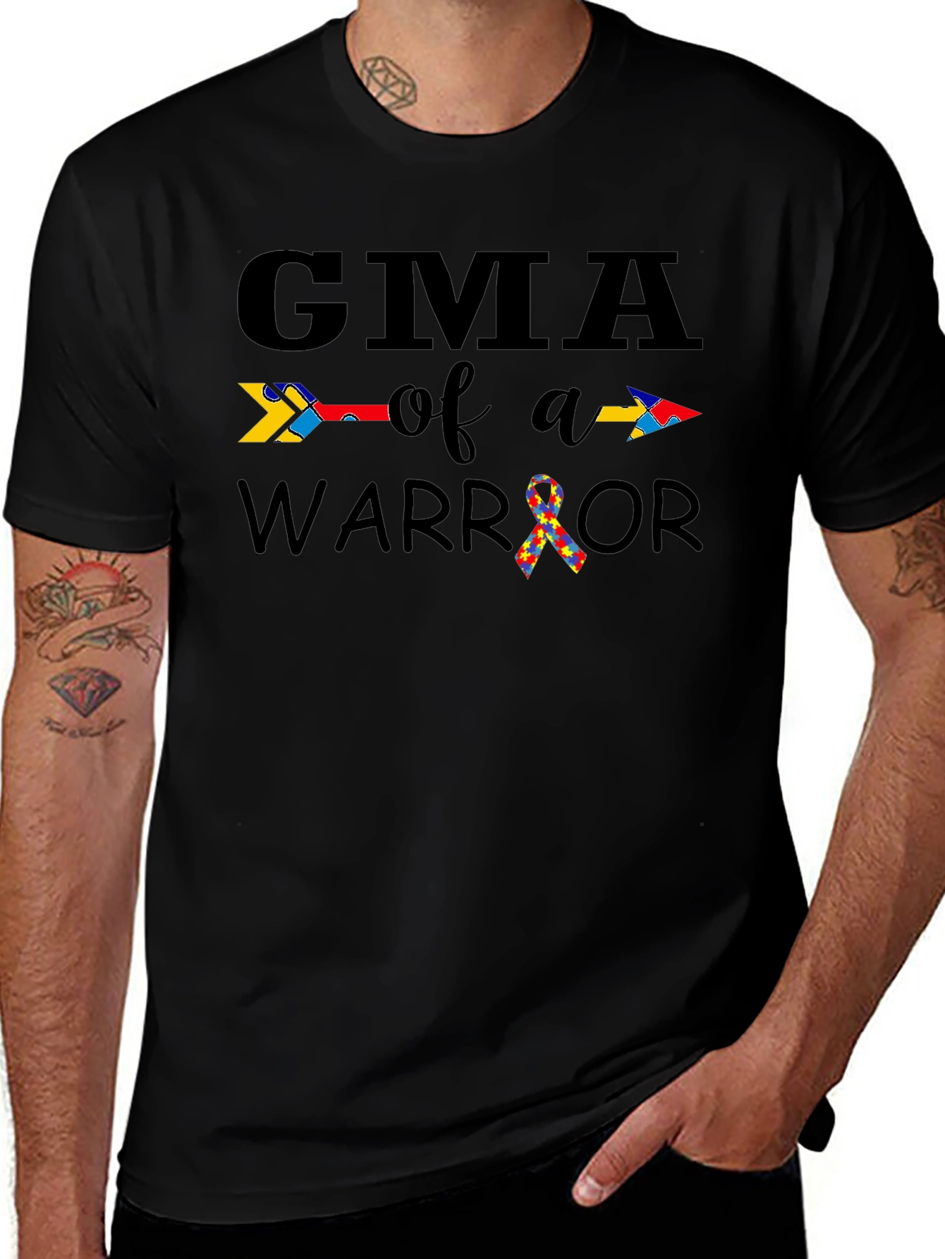 GMA of a Warrior Autism Awareness T-Shirt