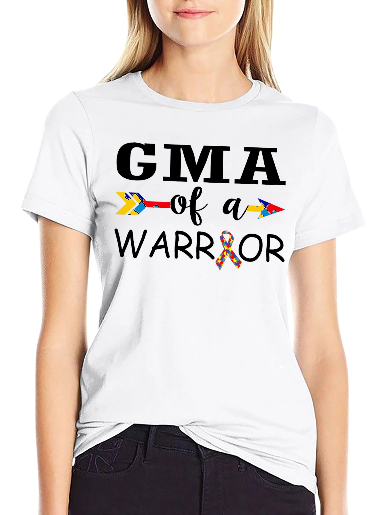 GMA of a Warrior Autism Awareness T-Shirt