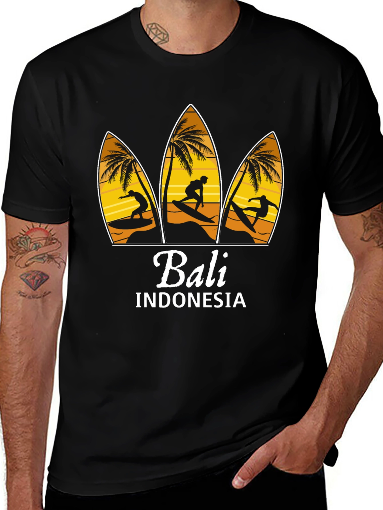 Bali Indonesia Surfing T-Shirt
