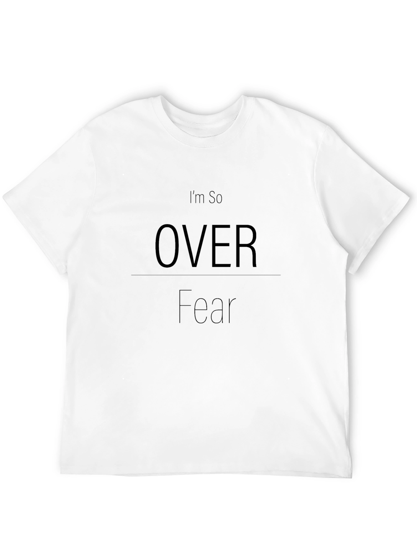 Over Fear Black T-Shirt for Men