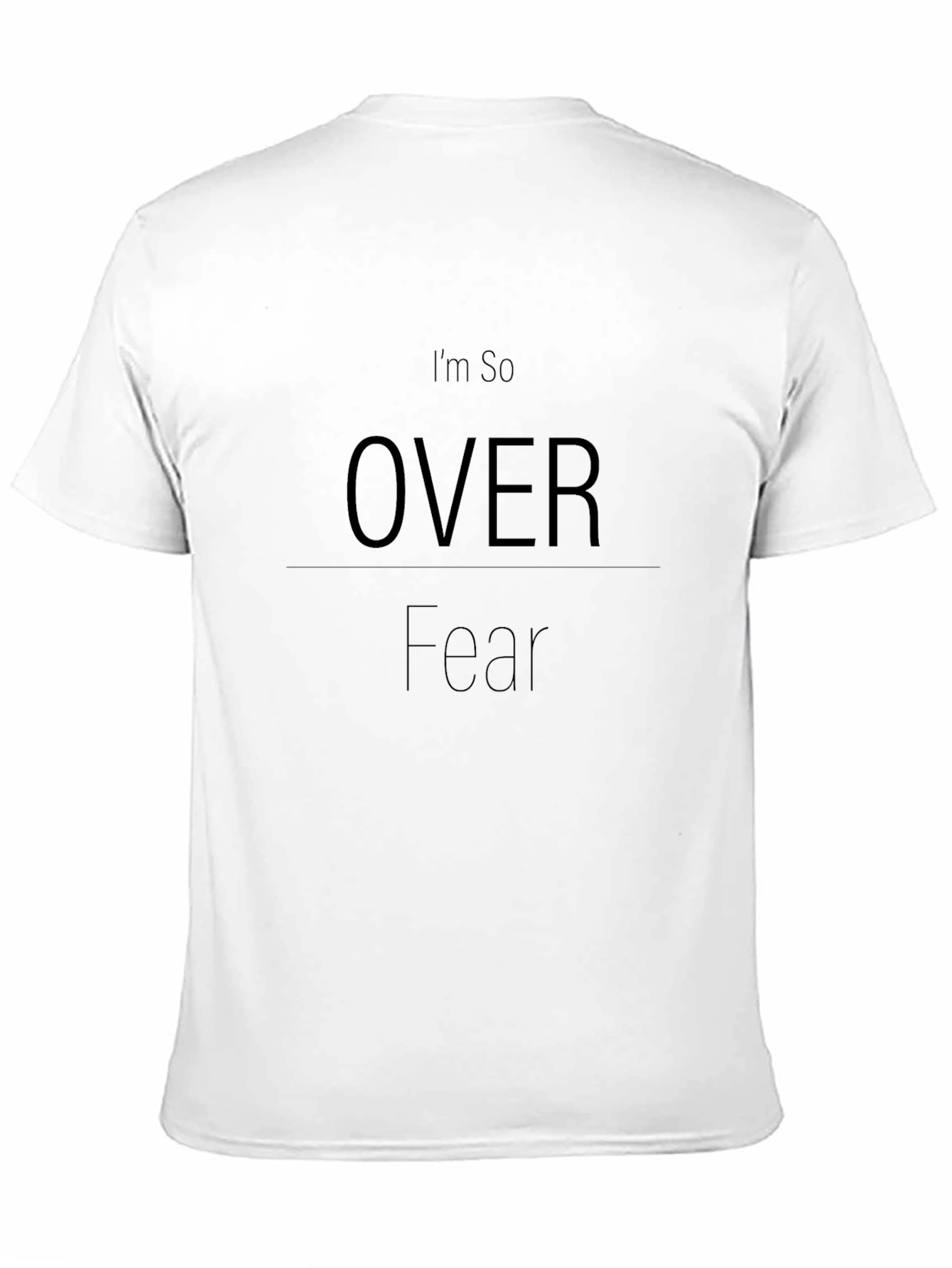 Over Fear Black T-Shirt for Men