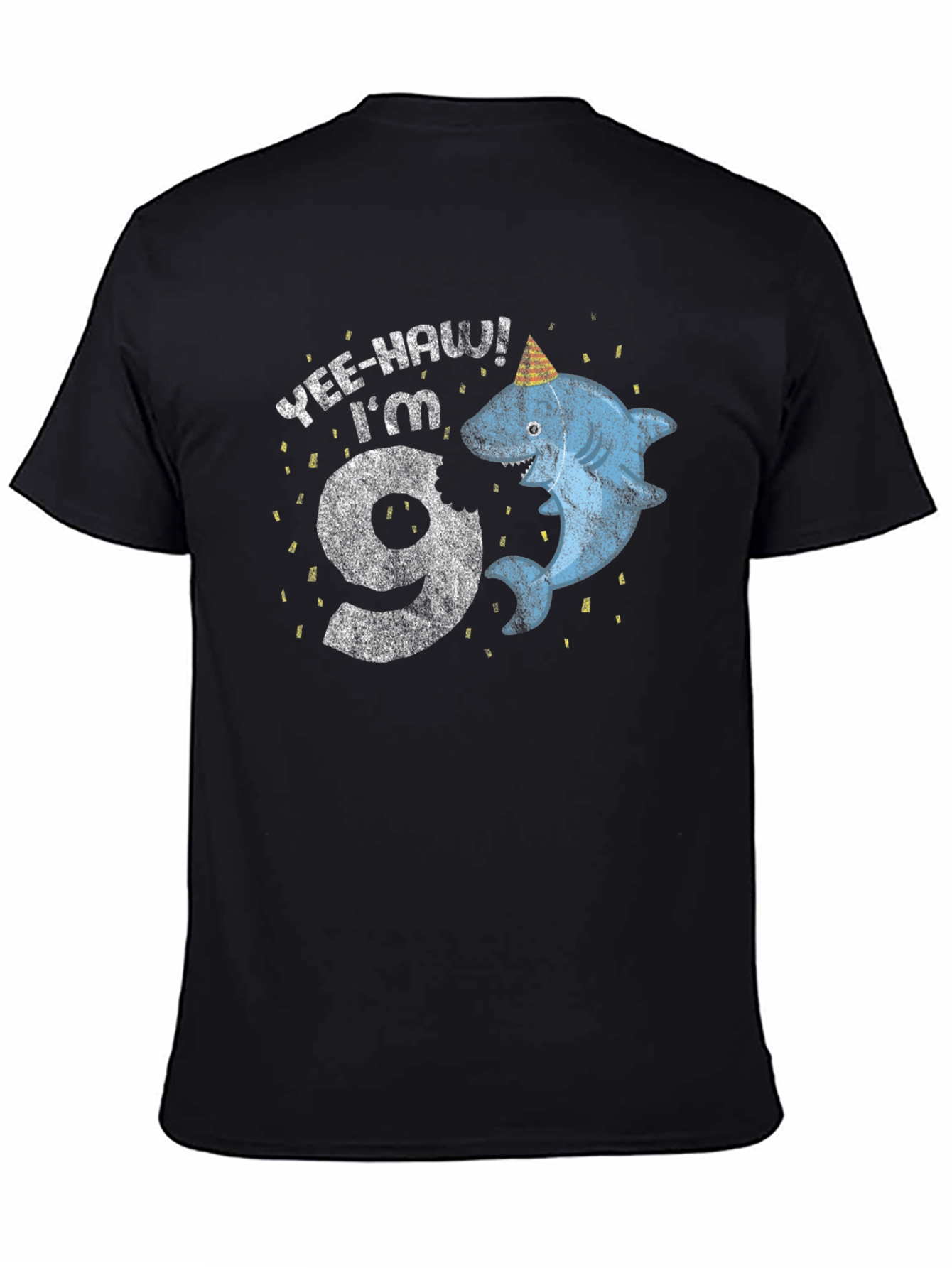 Yee-Haw Im 9 Shark Birthday T-Shirt