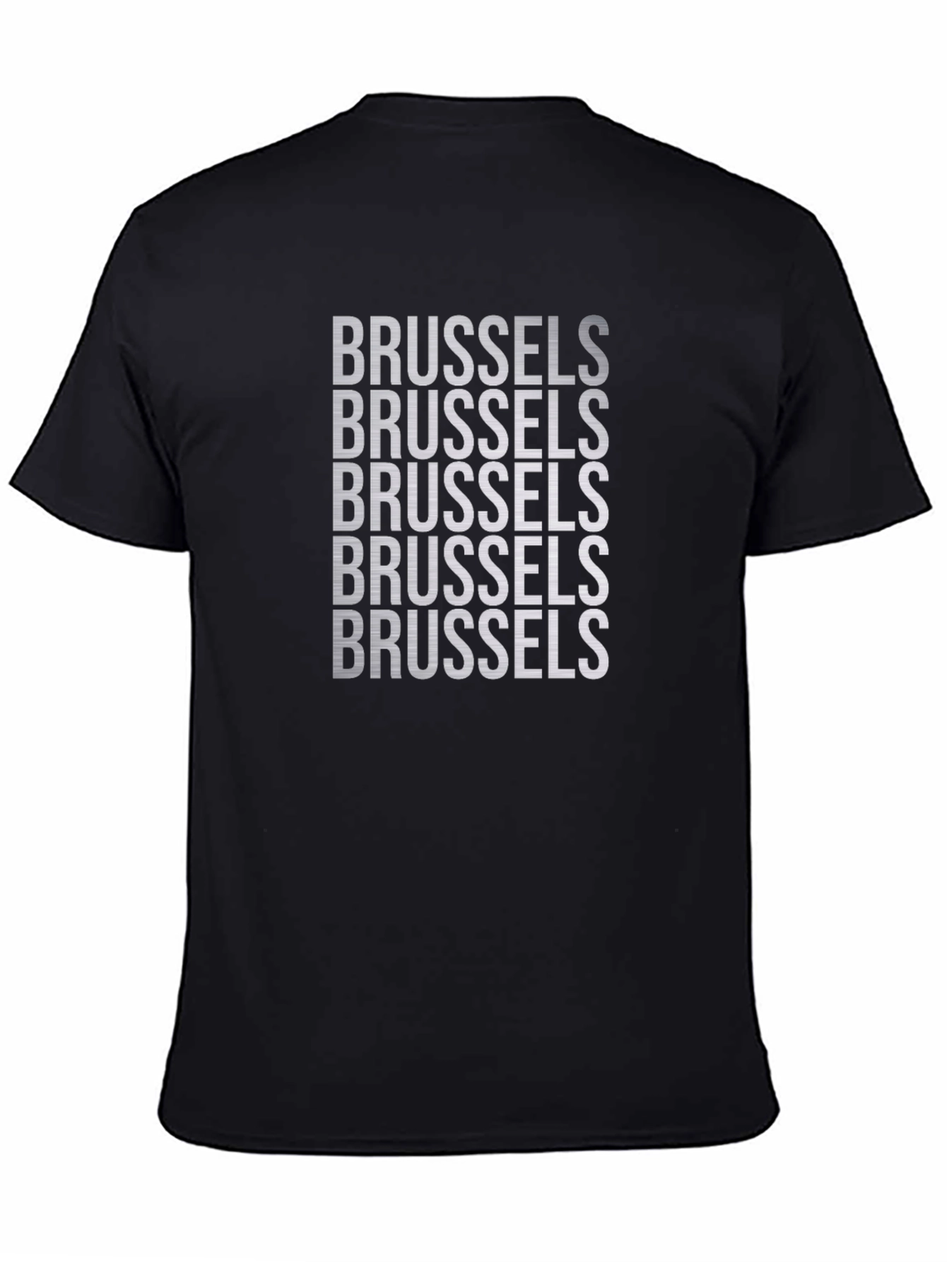 Brussels Text Graphic T-Shirt - Black