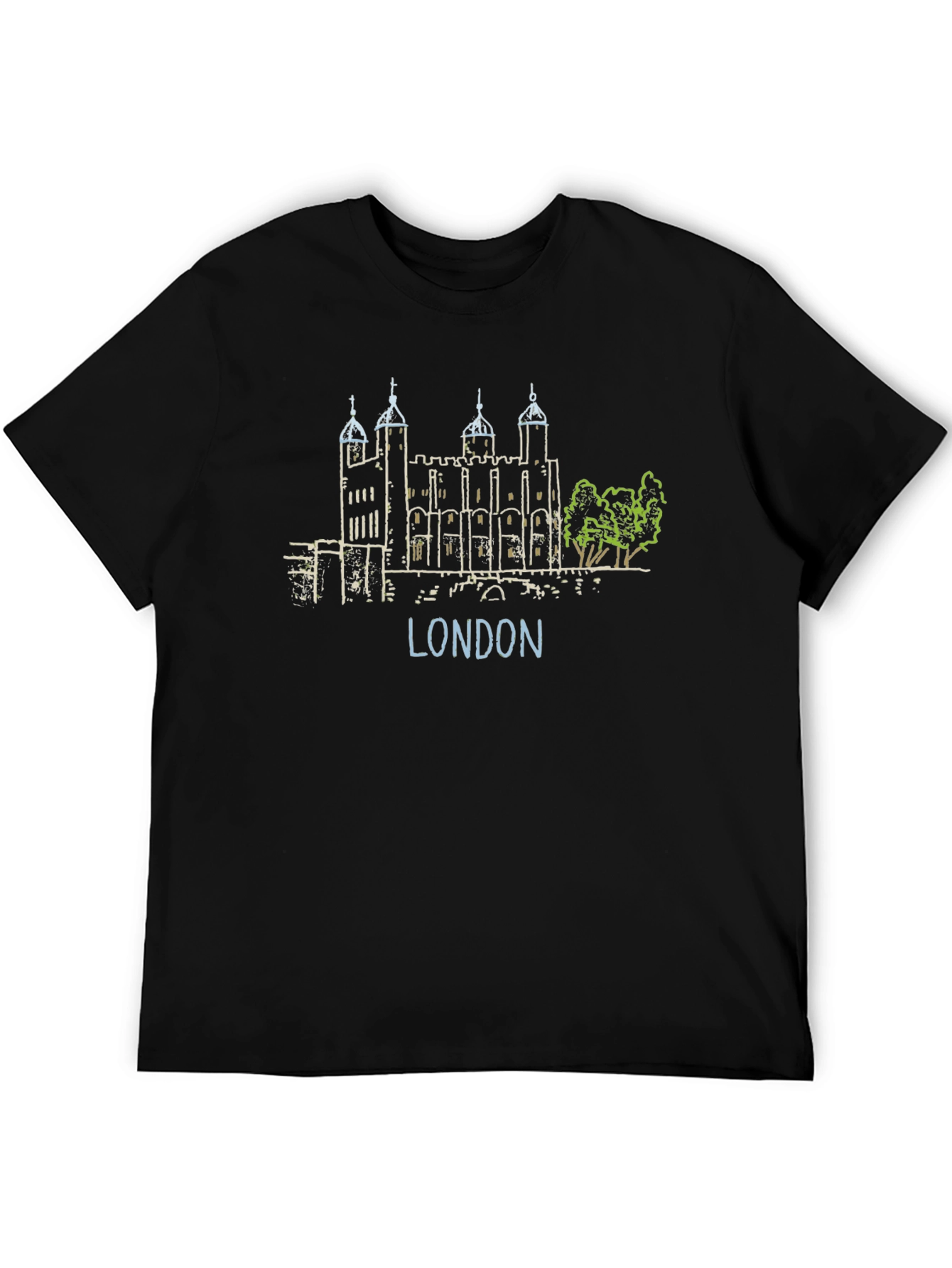 London Tower T-Shirt Cityscape Design