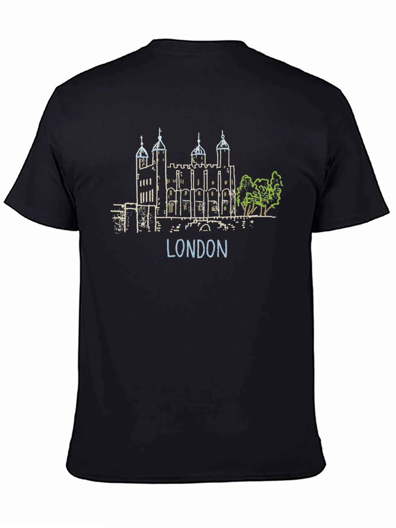 London Tower T-Shirt Cityscape Design