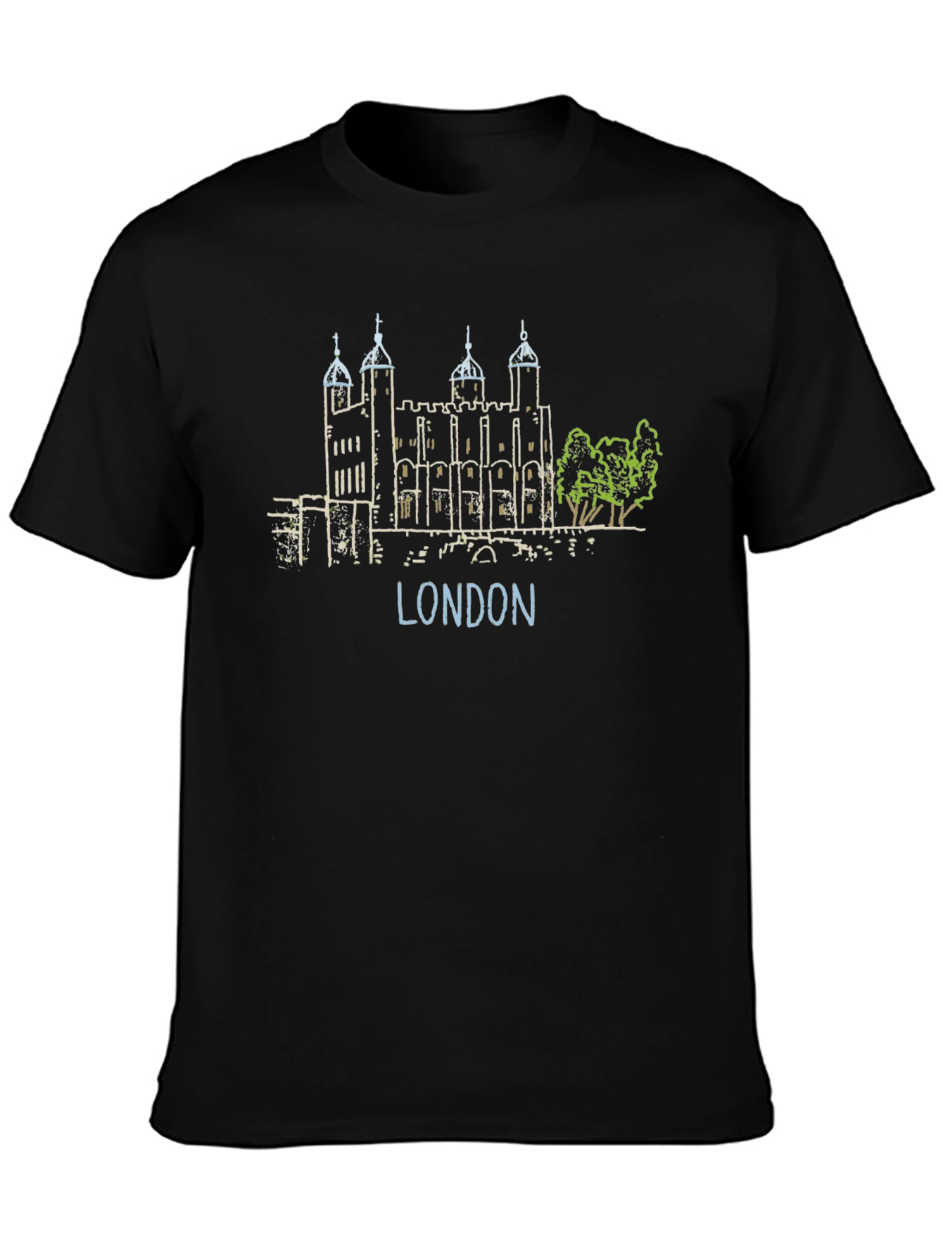 London Tower T-Shirt Cityscape Design