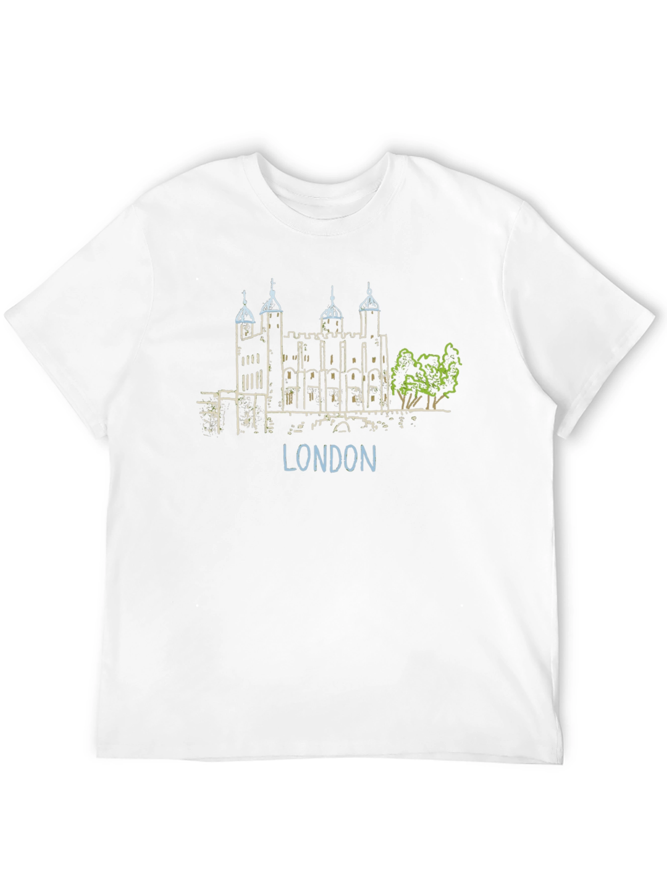 London Tower T-Shirt Cityscape Design