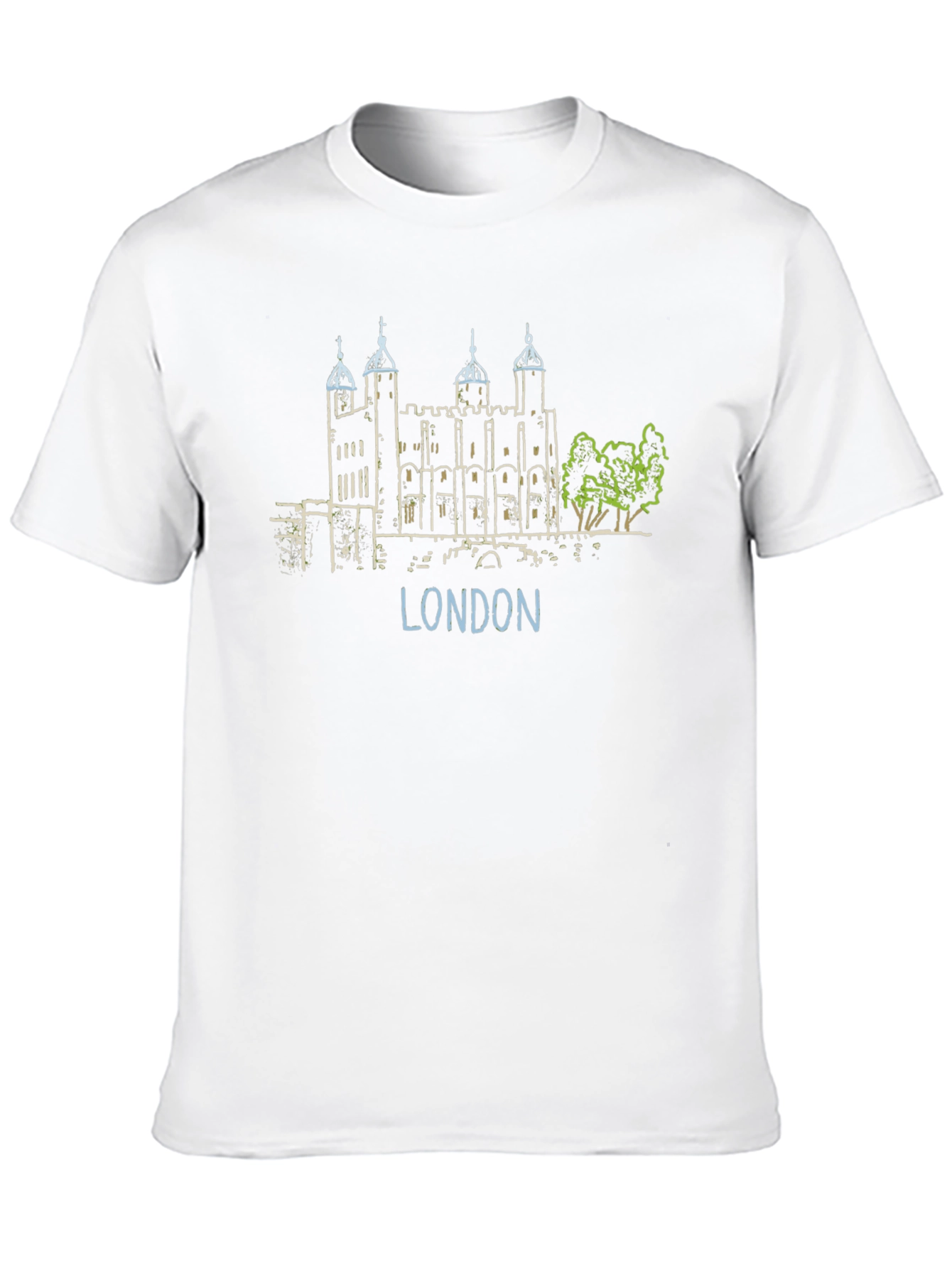 London Tower T-Shirt Cityscape Design