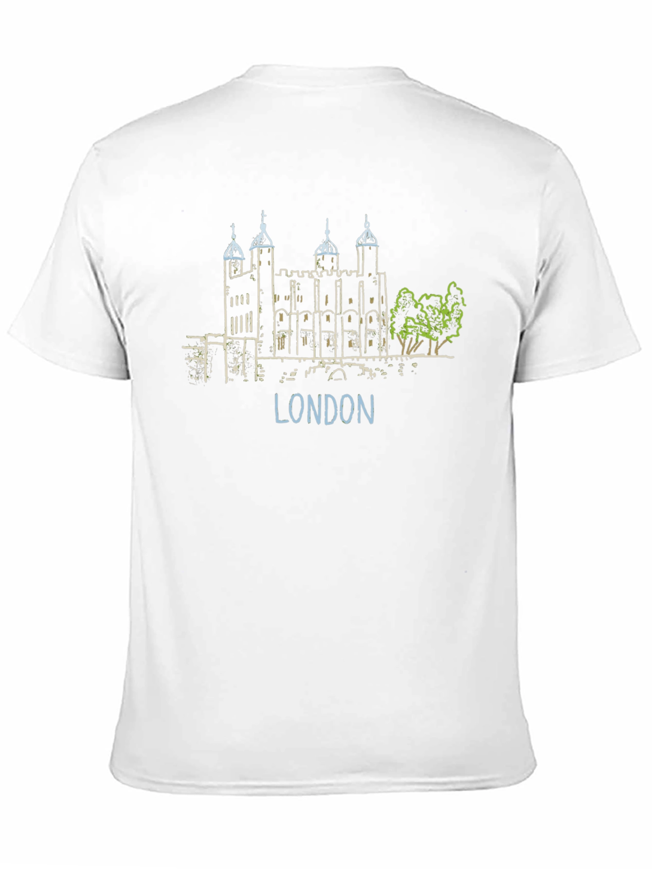 London Tower T-Shirt Cityscape Design