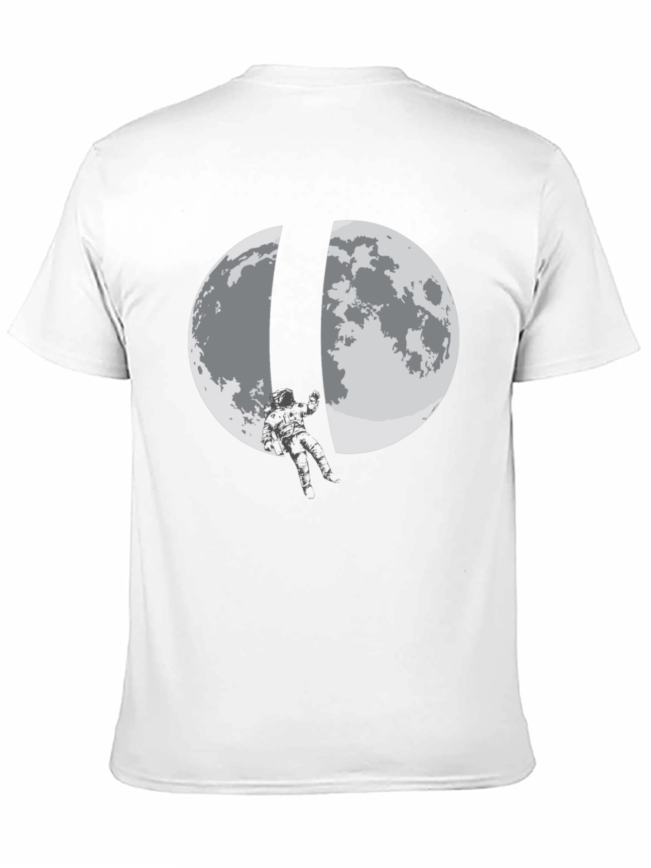 Astronaut Moon Landing Black T-Shirt