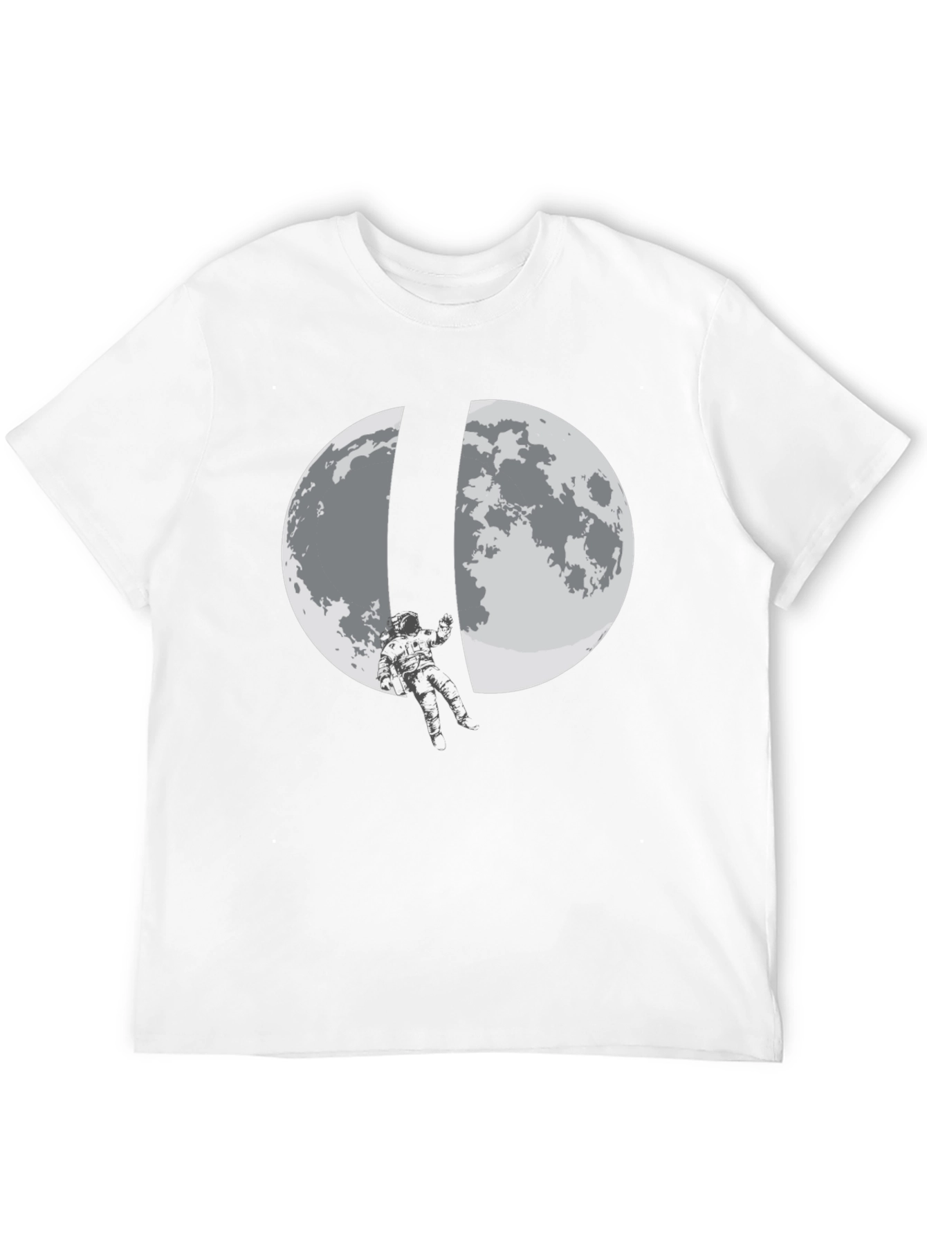 Astronaut Moon Landing Black T-Shirt