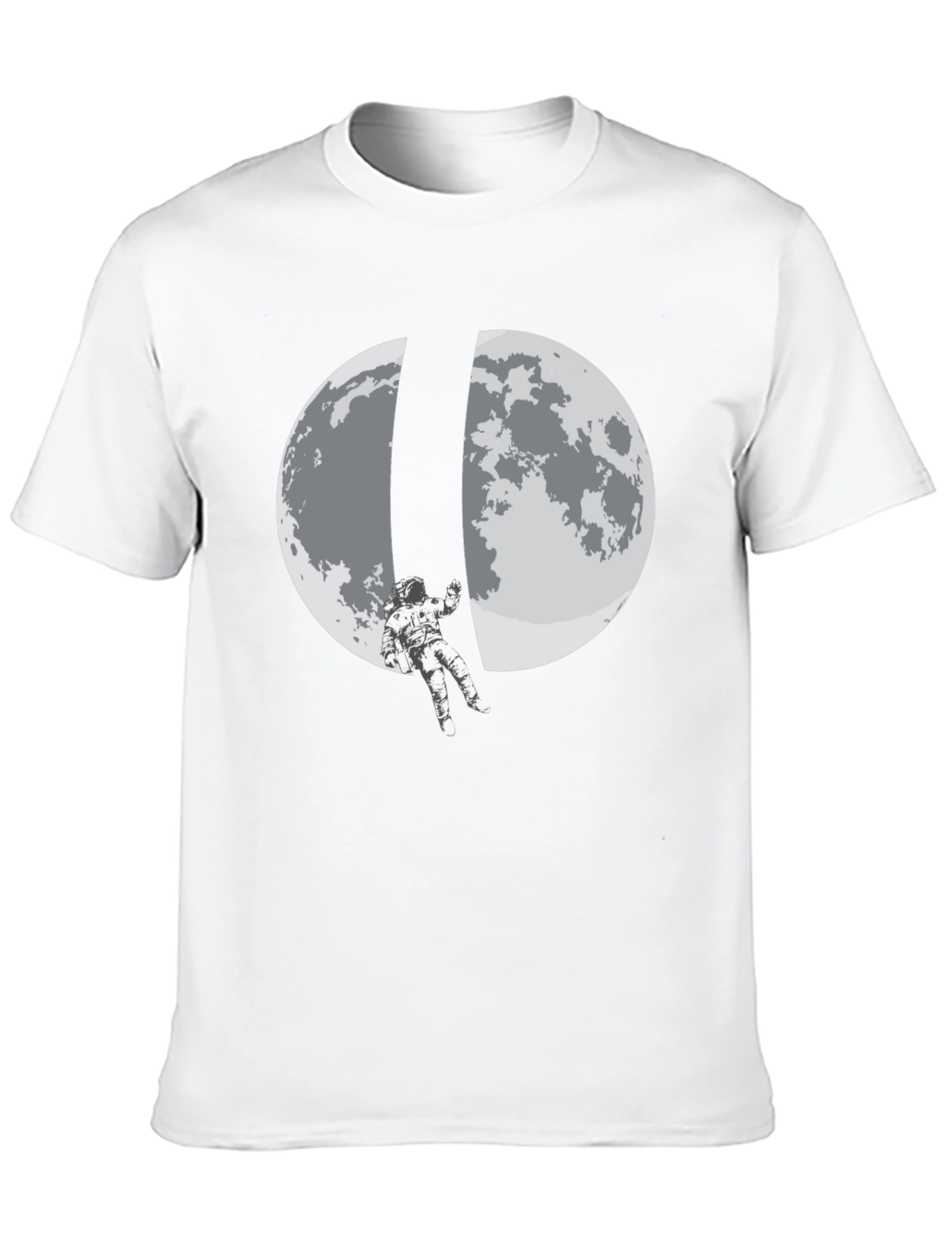 Astronaut Moon Landing Black T-Shirt