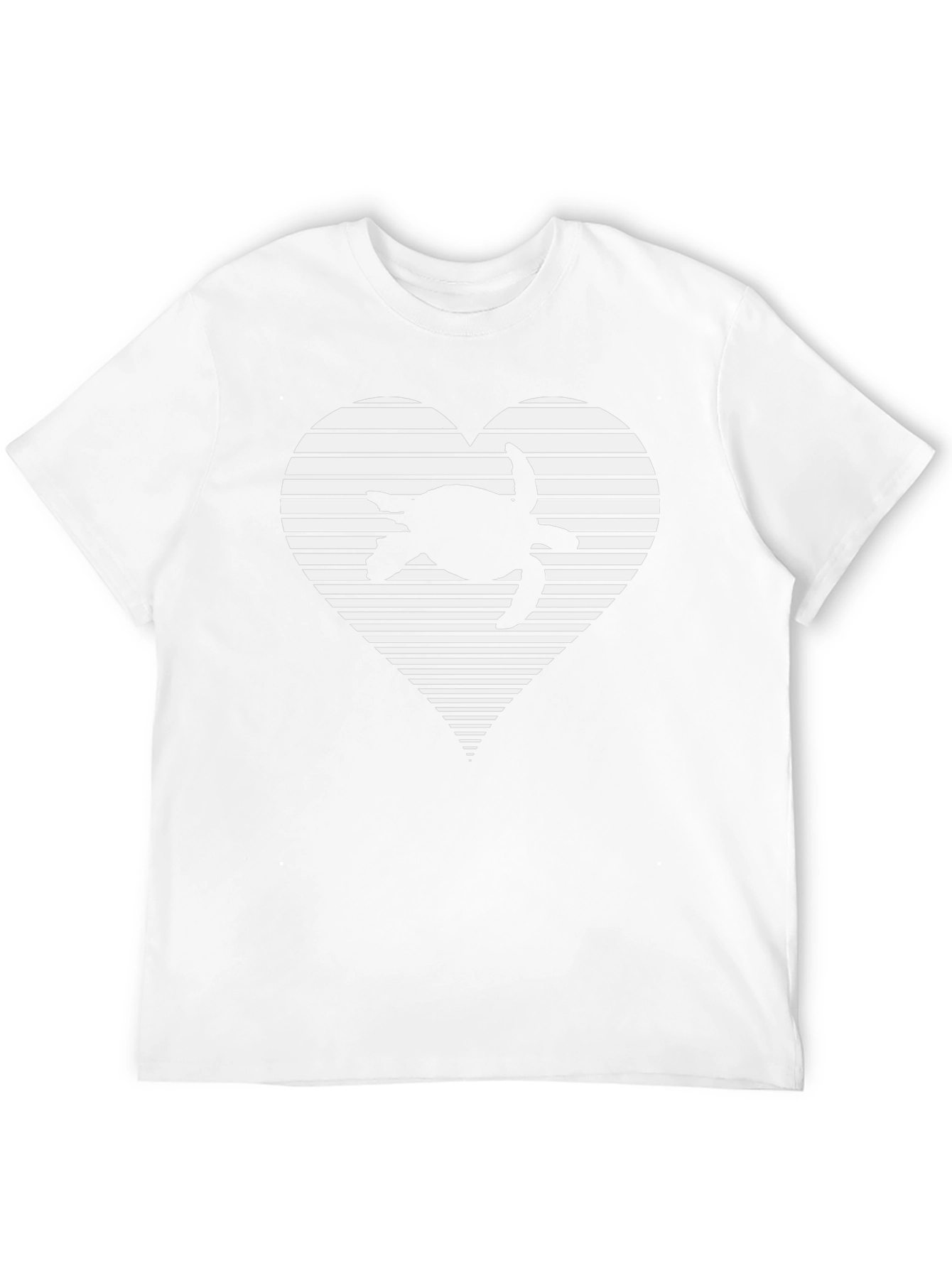 Turtle Heart Striped Graphic Tee - Casual Black T-Shirt