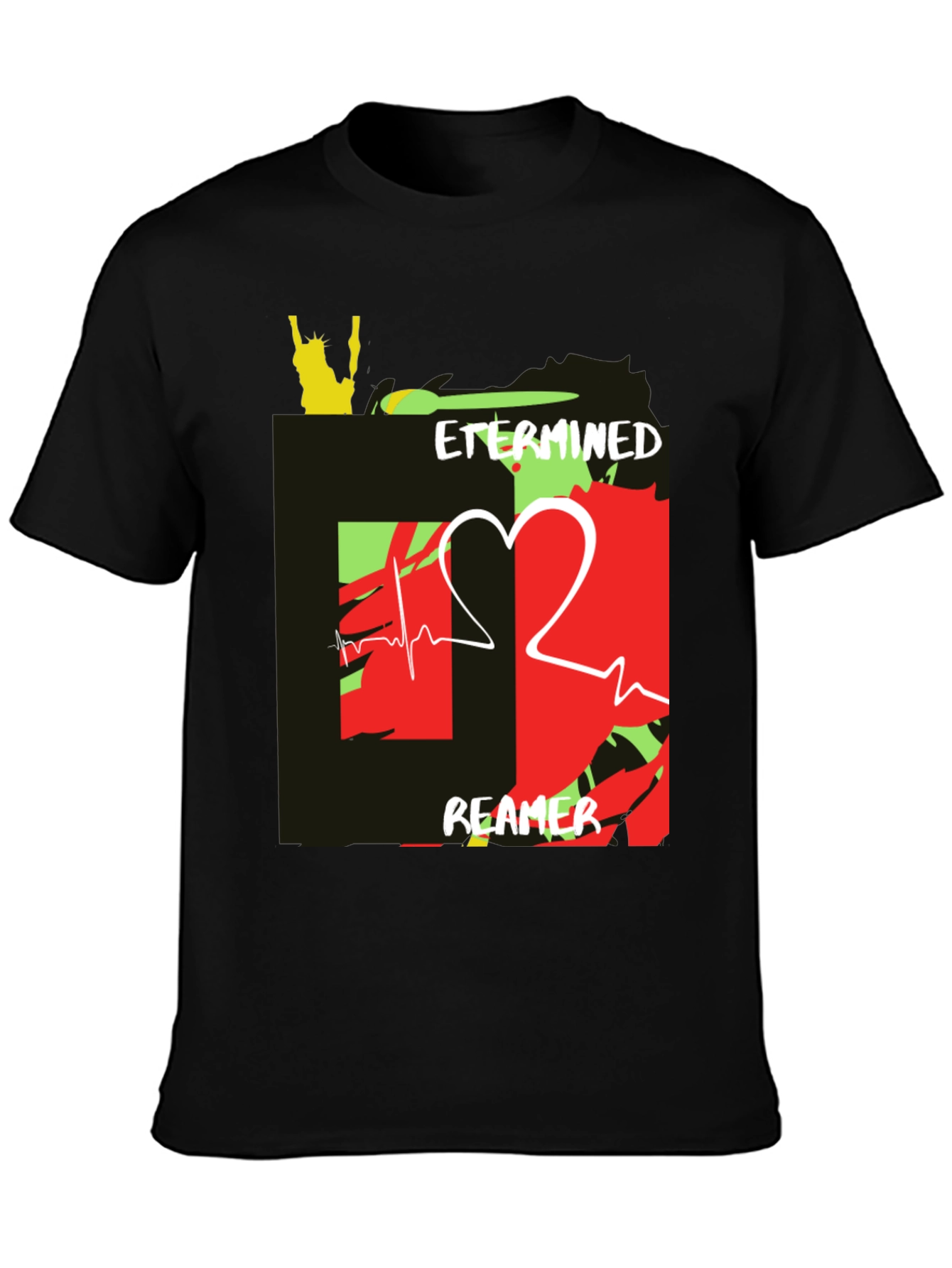 Determined Dreamer Graphic Tee - Mens Black T-Shirt