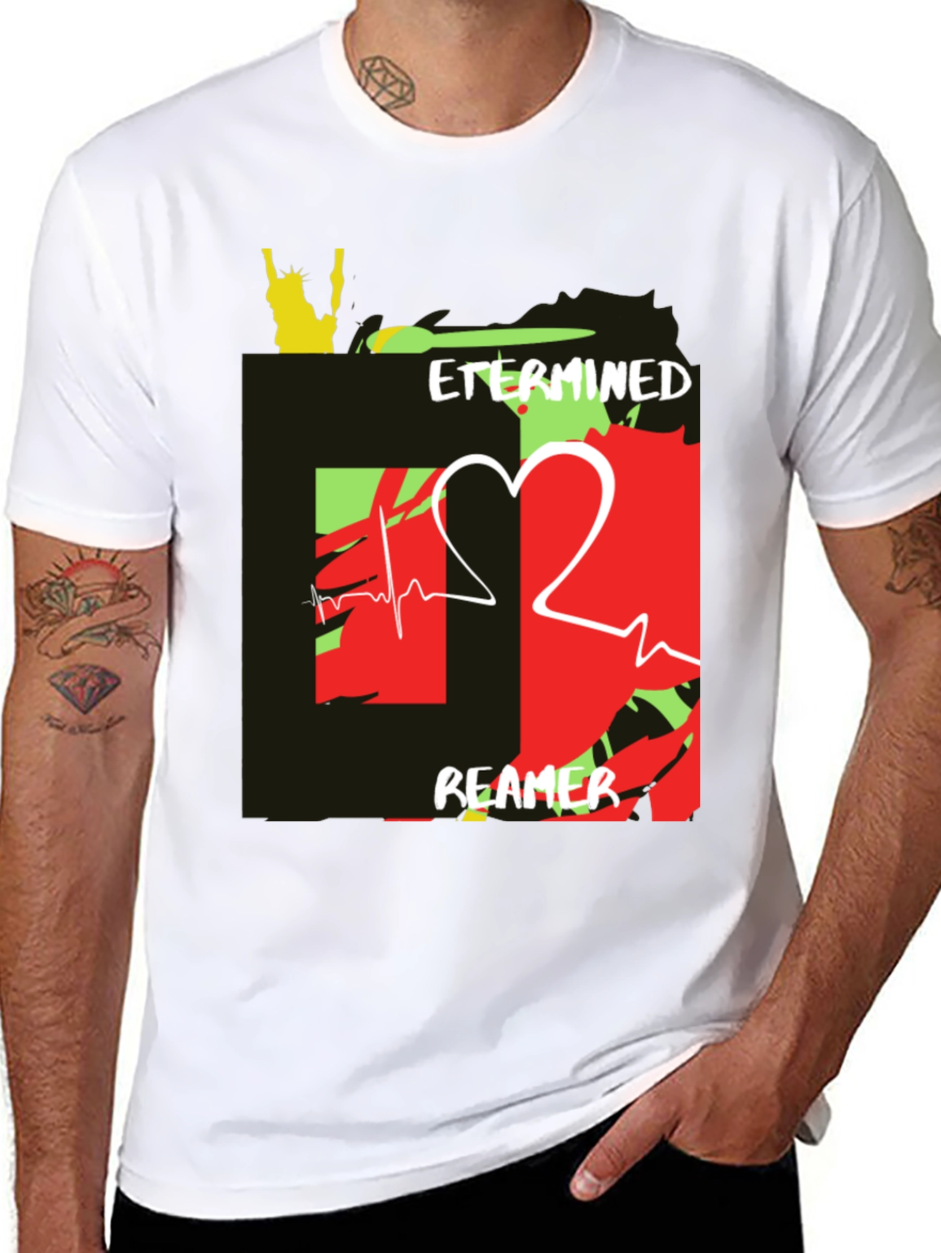 Determined Dreamer Graphic Tee - Mens Black T-Shirt