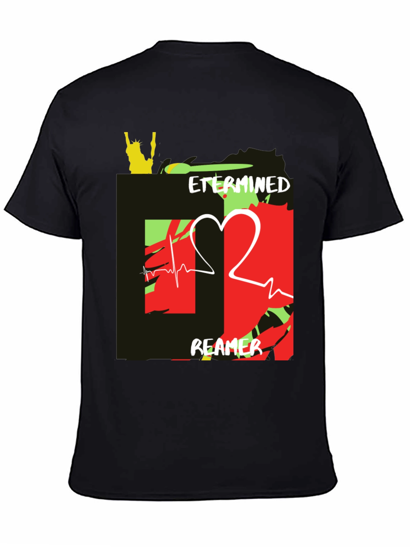 Determined Dreamer Graphic Tee - Mens Black T-Shirt