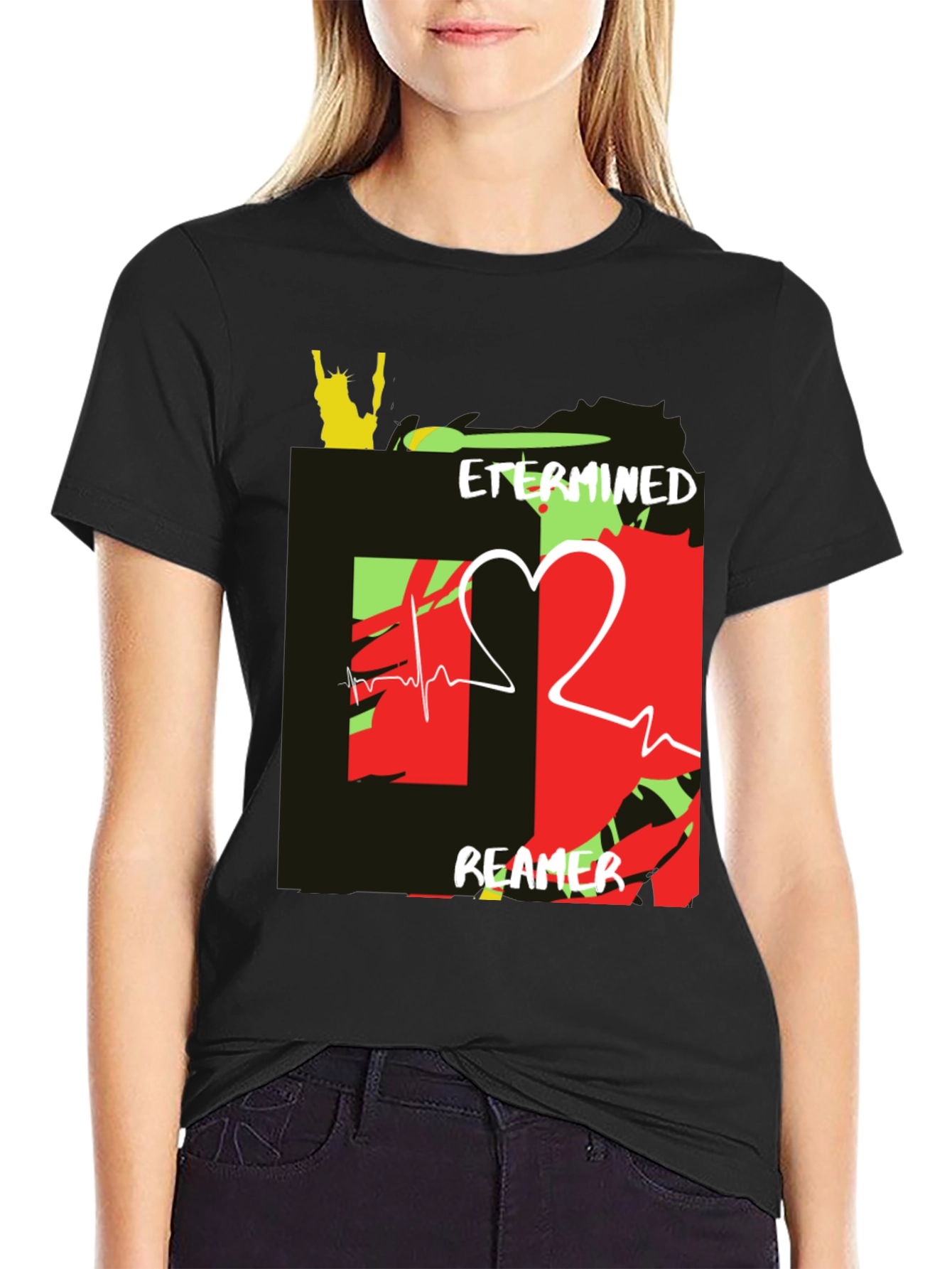 Determined Dreamer Graphic Tee - Mens Black T-Shirt